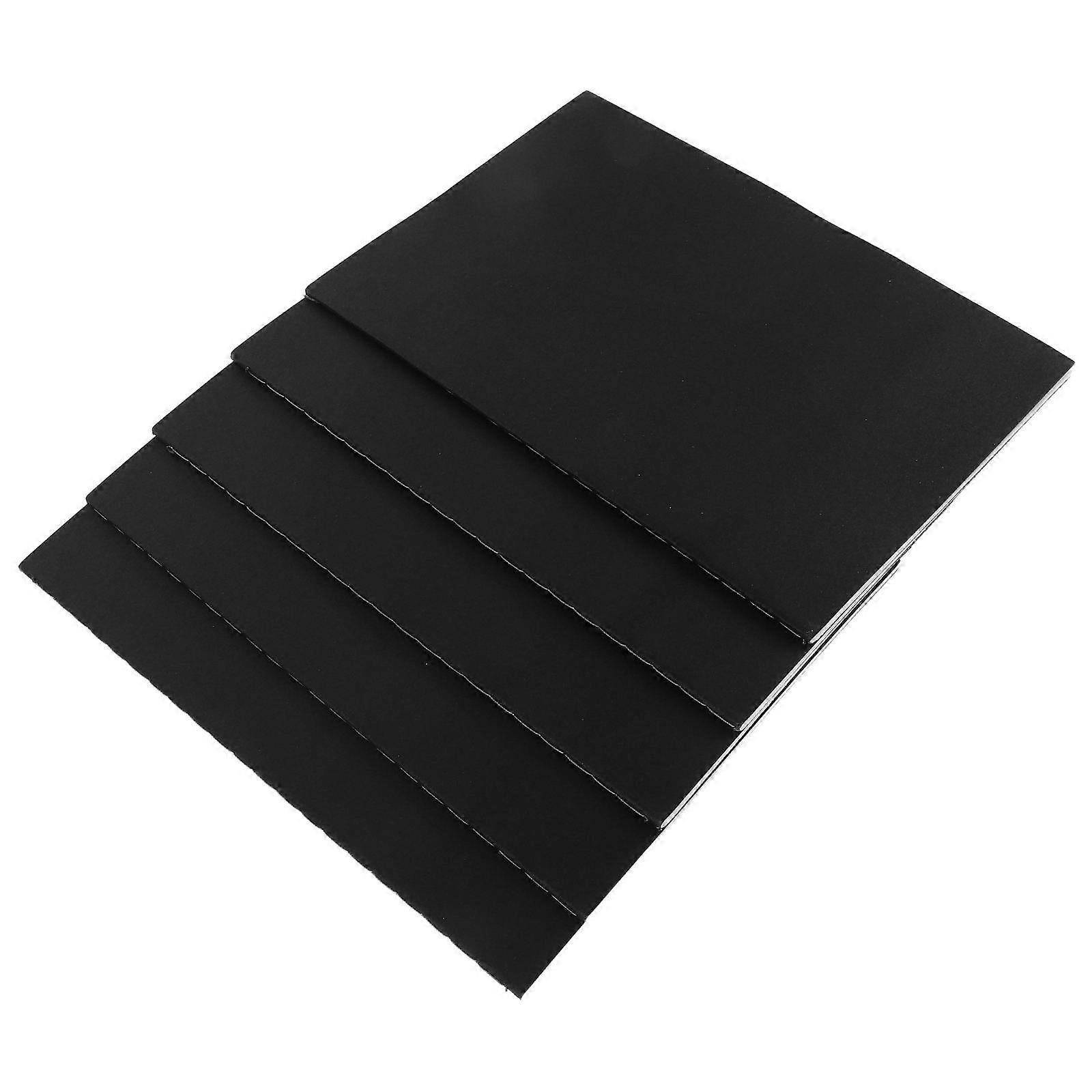 Blank Paper Notebook A5 Unlined Journal for Sketching 10Pcs Black Cover