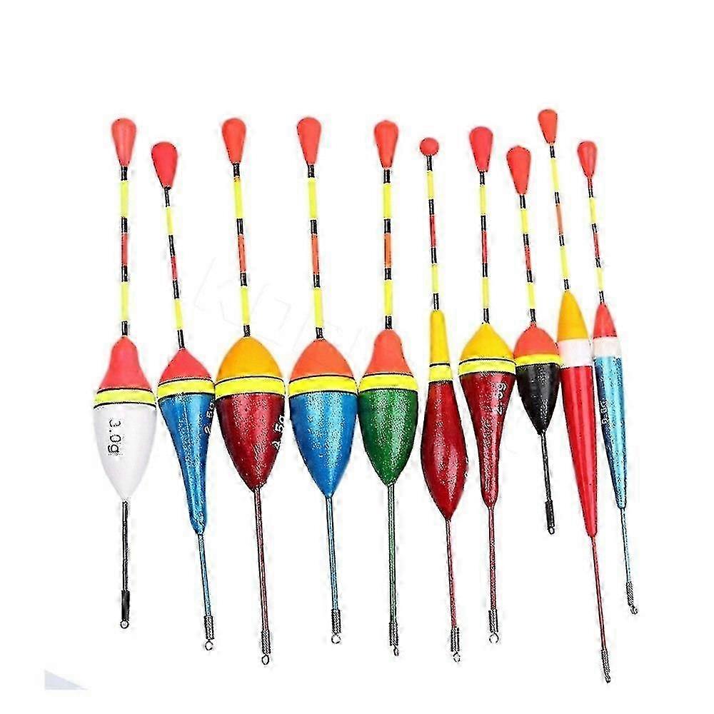 10Pcs Fishing Floats Set Buoy Bobber Fluctuate Mix Size Color float buoy pesca Light Stick Floats