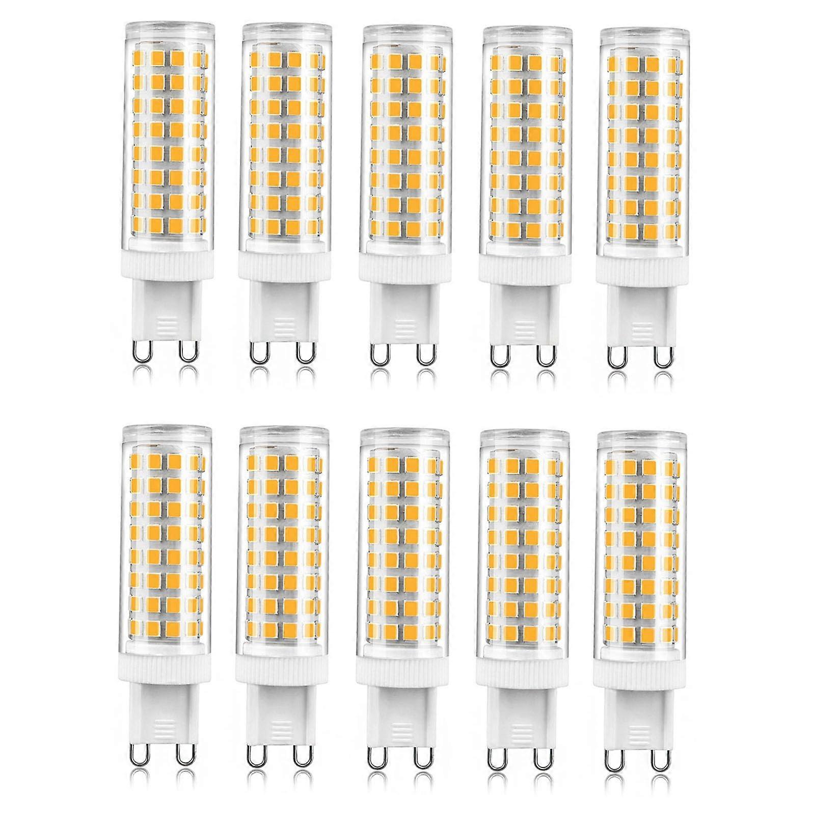 LED G9 Bulbs 10W 4000K Natural White Energy Efficient 100W Equivalent No Flicker NonDimmable 10 Pack Chandelier