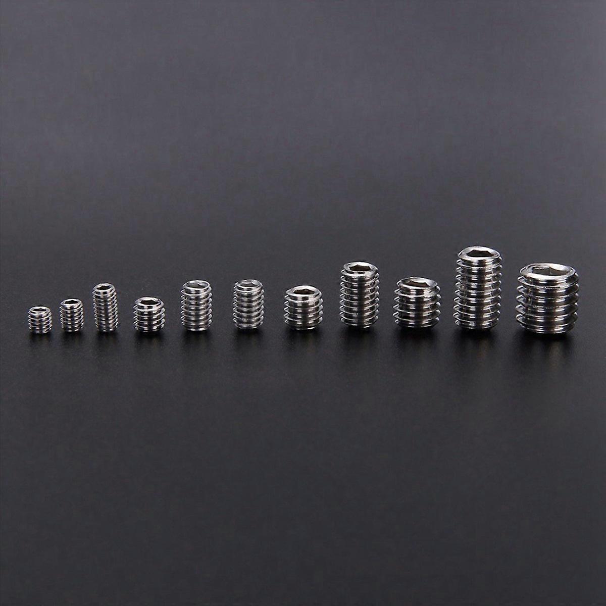 200Pcs Grub Screws Hex Socket Screw Assortment Kit Set M3//M5/M6/M8
