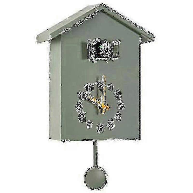 Reloj de pared de cuco con alarma programable para sala de estar, color verde MXBC