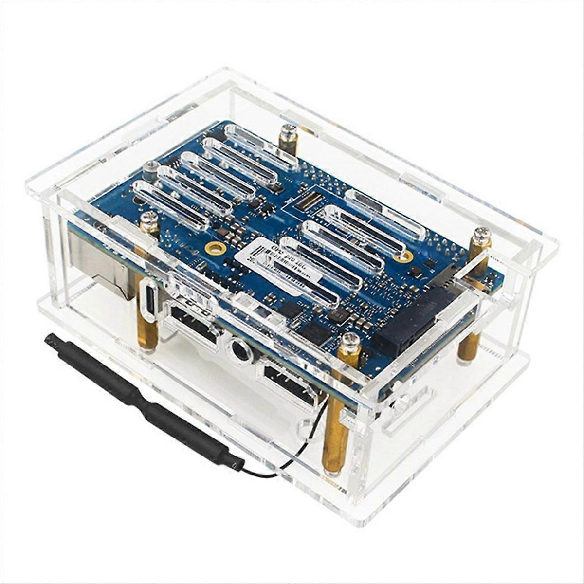 For OrangePi 5Pro Acrylic Case With Cooling Fan