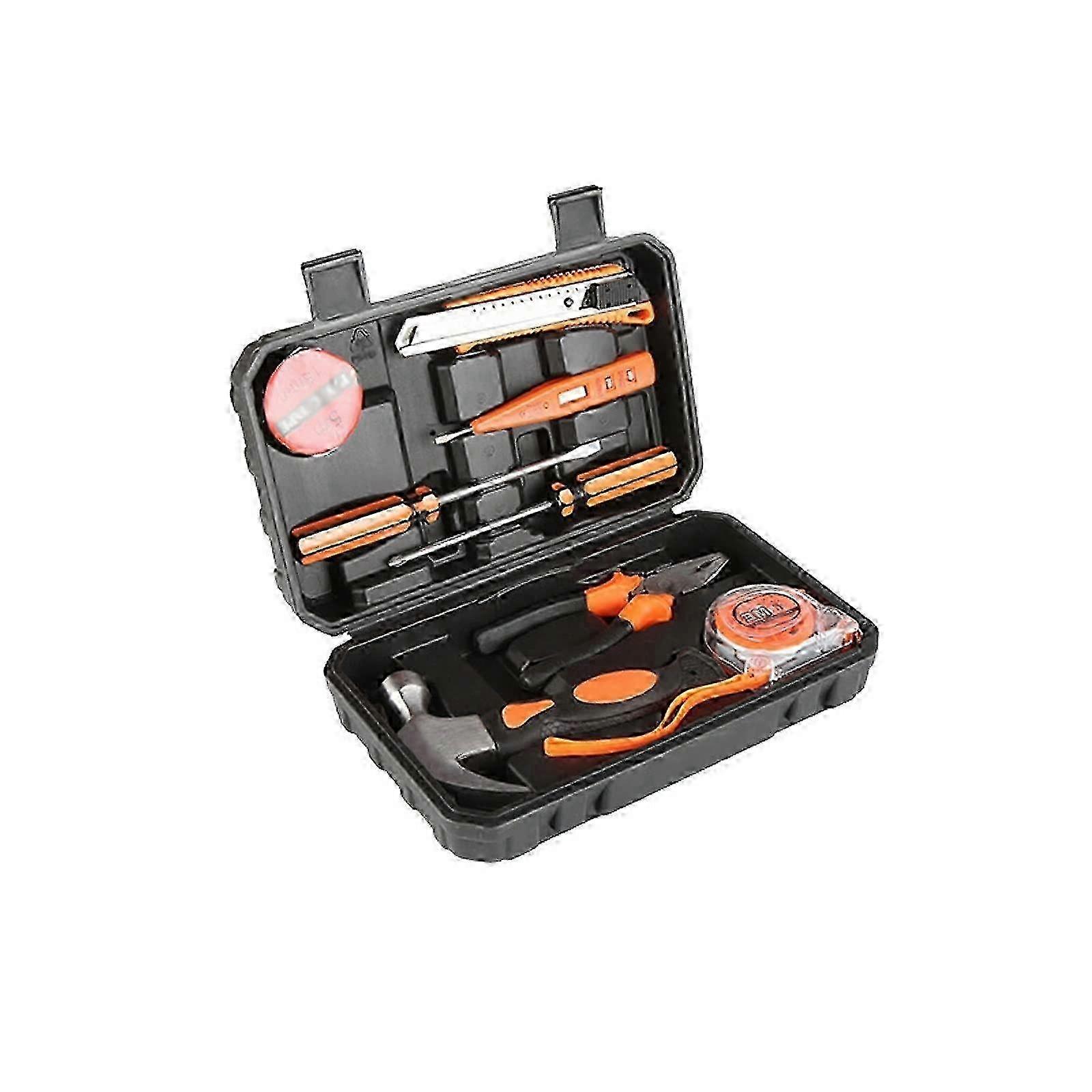 Tools Set, 9 Piece Tool Set Professional Home Car Toolbox for Easy DIY Repairs Disassembling and Assembling Screws Measuring