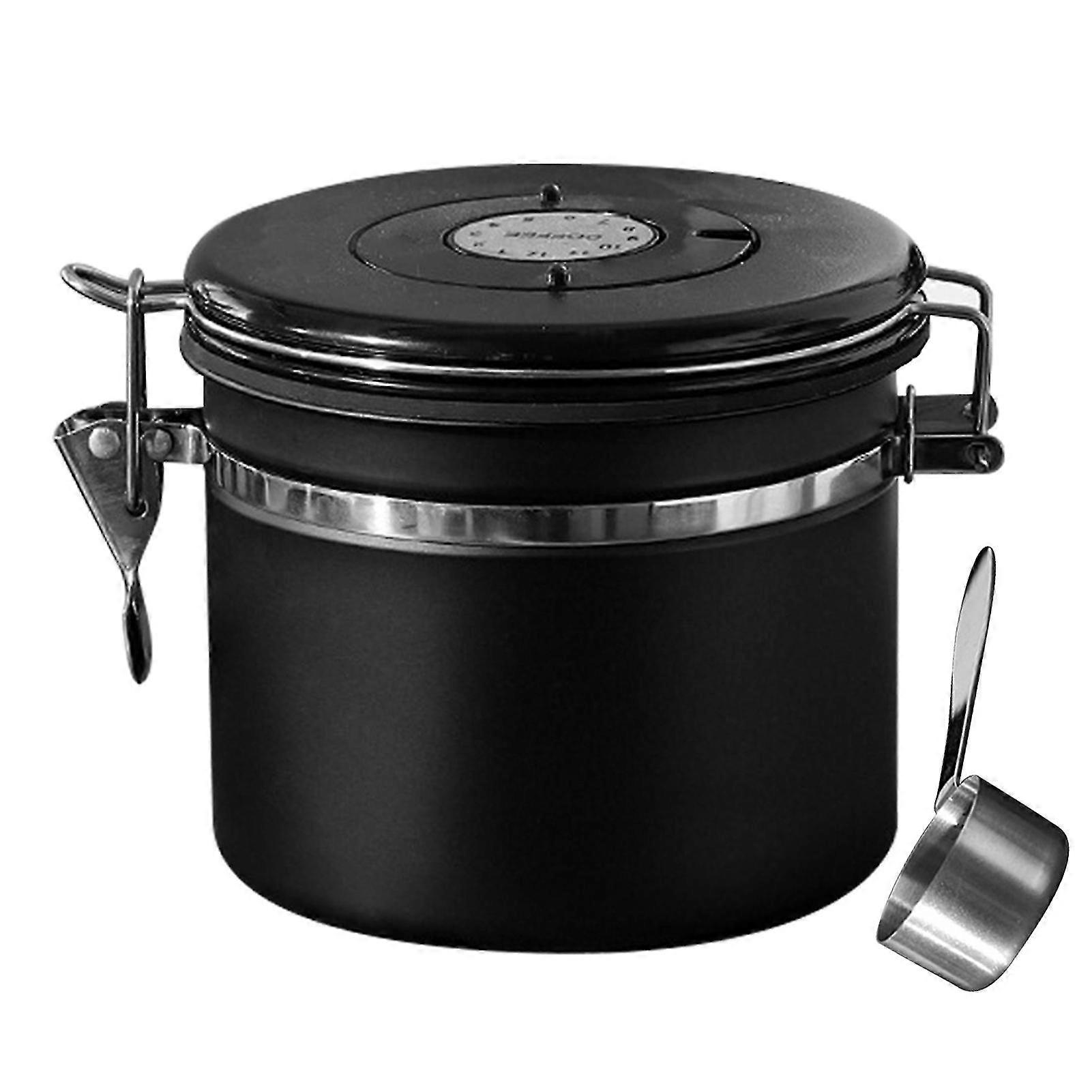 Airtight coffee bean storage container for preserving aroma and taste