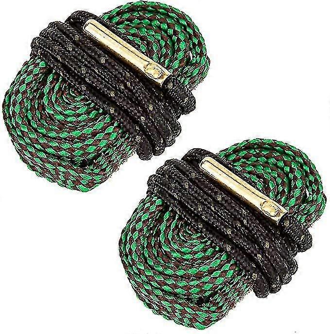 2pcs Bore Snake Gun Snake Gun Bore Cleaner带内置黄铜刷孔蛇，适用于步枪、手枪和霰弹枪