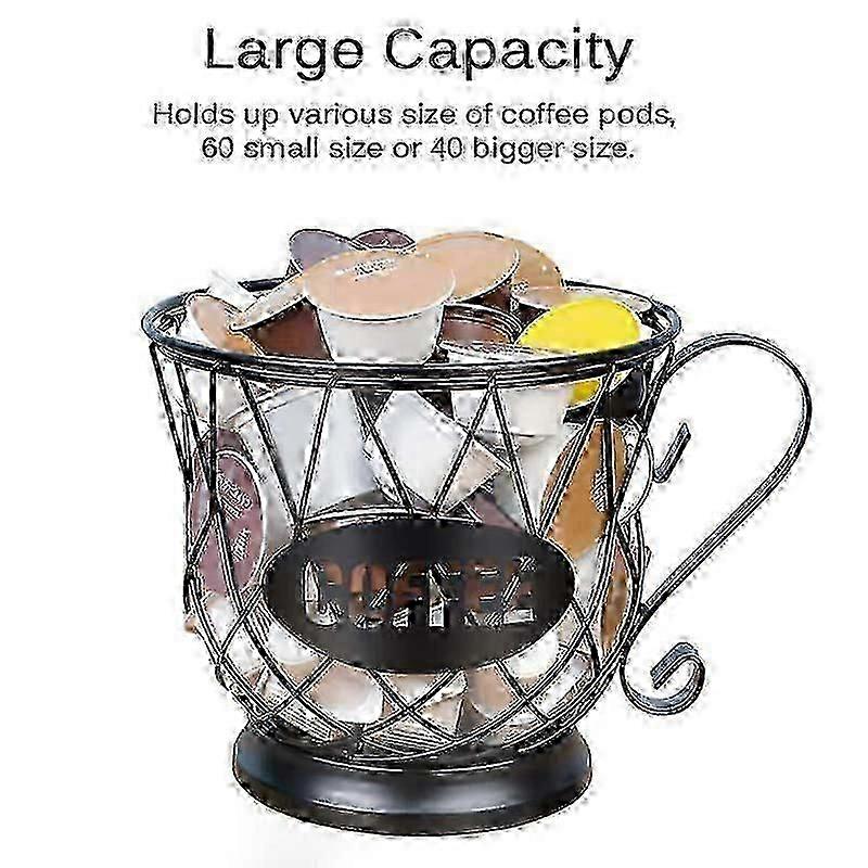通用咖啡胶囊储物篮咖啡杯篮复古咖啡包收纳盒支架黑色家庭咖啡馆酒店