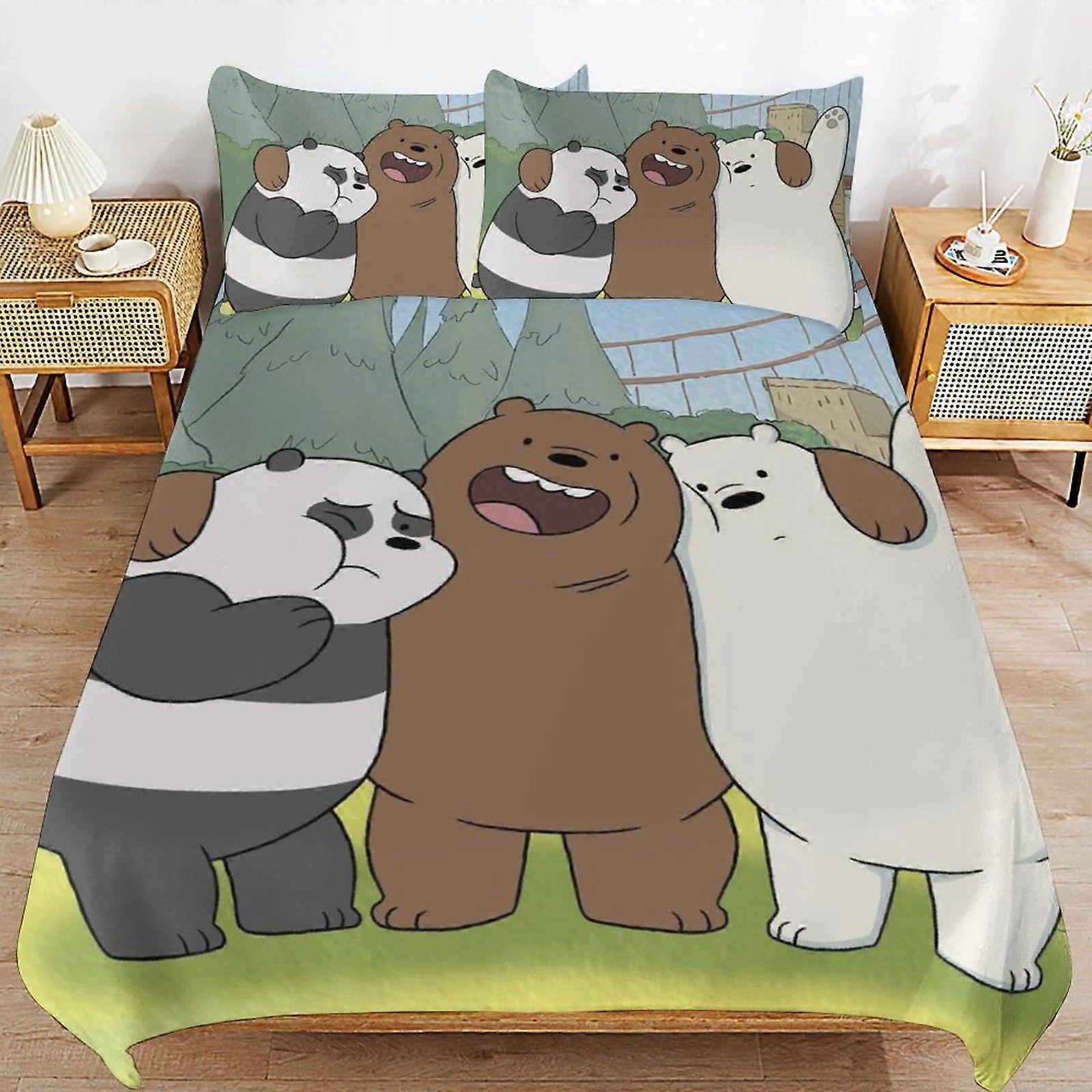 o356 We Bare Bears Season Complete Bed Solution Long Thread Use Durable Zip Soft Touch Duvet Cover Sets Practicality d356