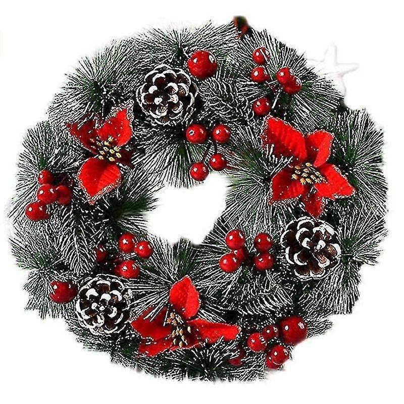 Deurkrans kerstversiering met slinger