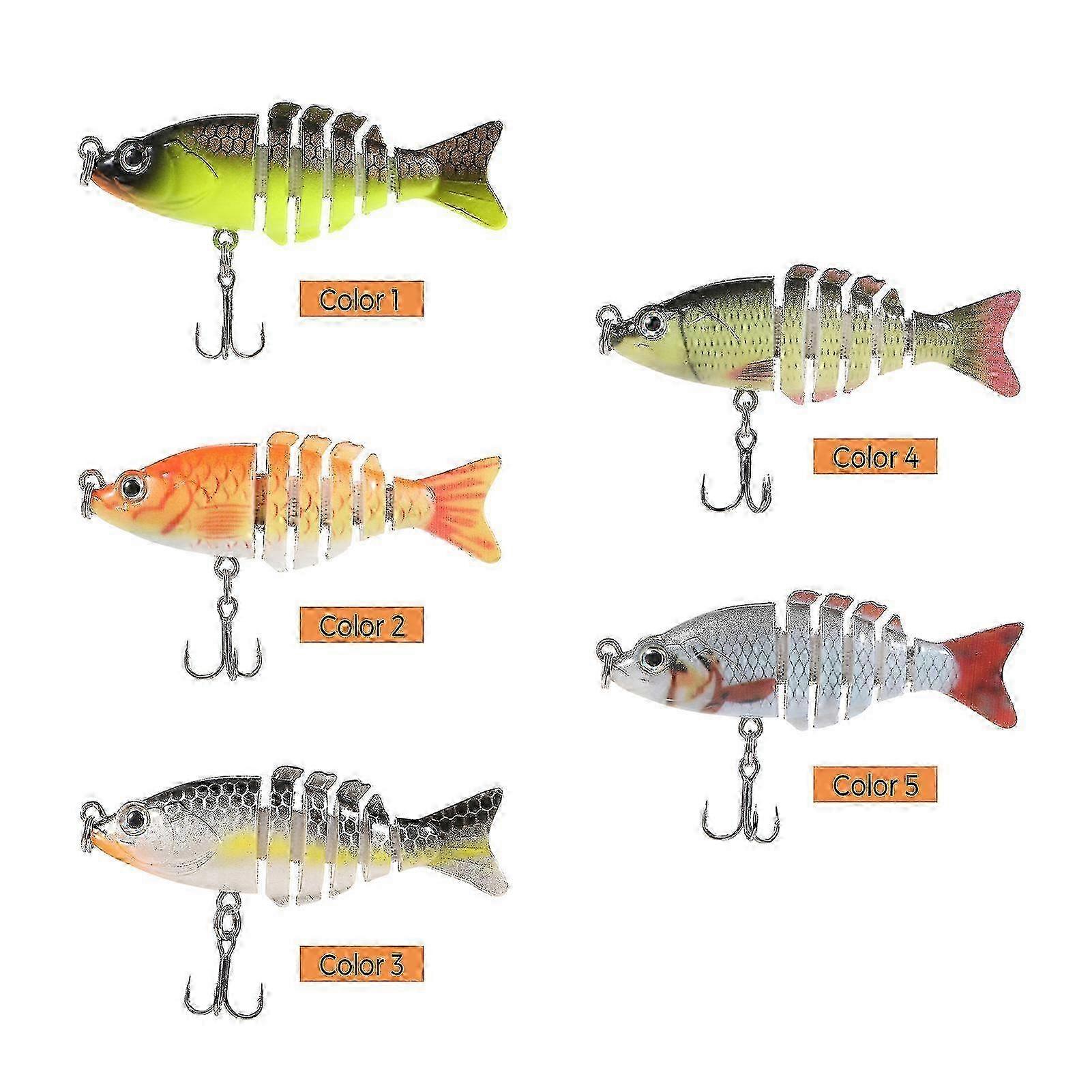 Multi Jointed Swimbait 6cm 4.7g 6 Segment Lifelike Artificial Mini Hard Swim Bait Crankbait Fishing Lure