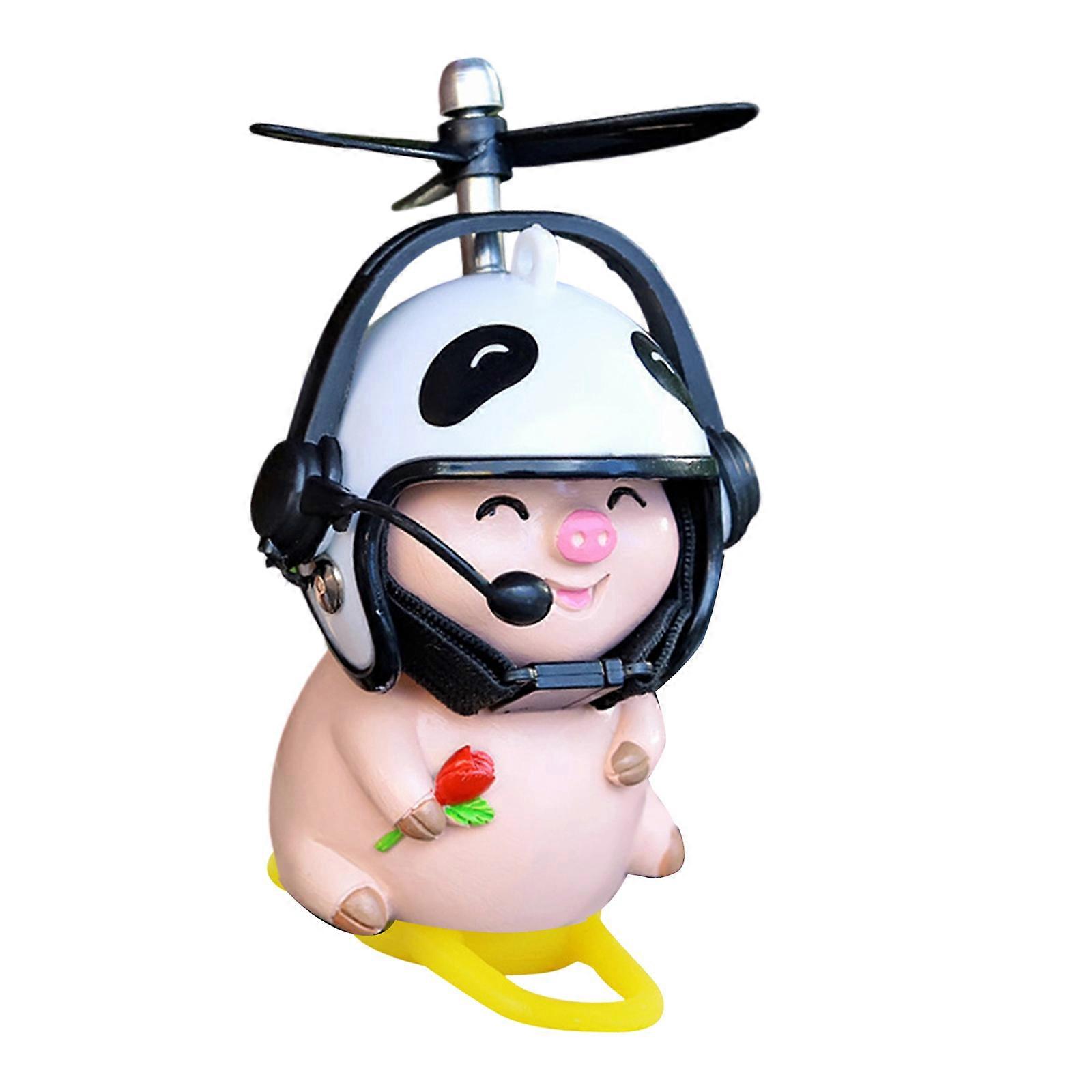 Rotating Propeller Car Decors Cartoon Vehicle Ornament Simple Installs for Bike Motorcycles Scooters Dashboard Accessory Multicolor