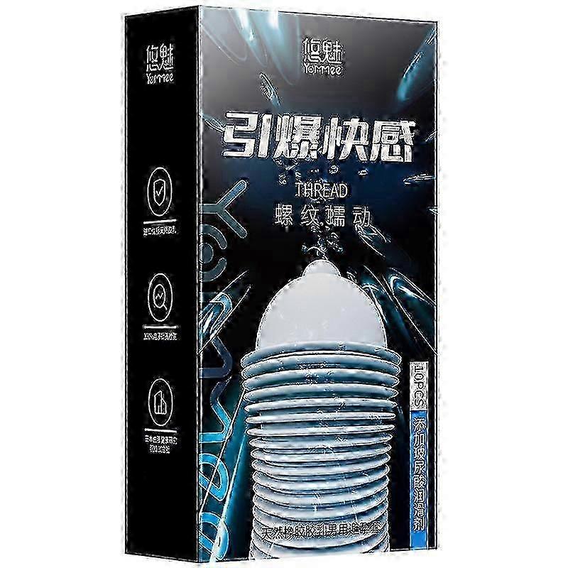 Préservatif à fil avec grosses particules, conçu pour durer, offrant une sensibilité et une protection accrues lors des rapports intimes.