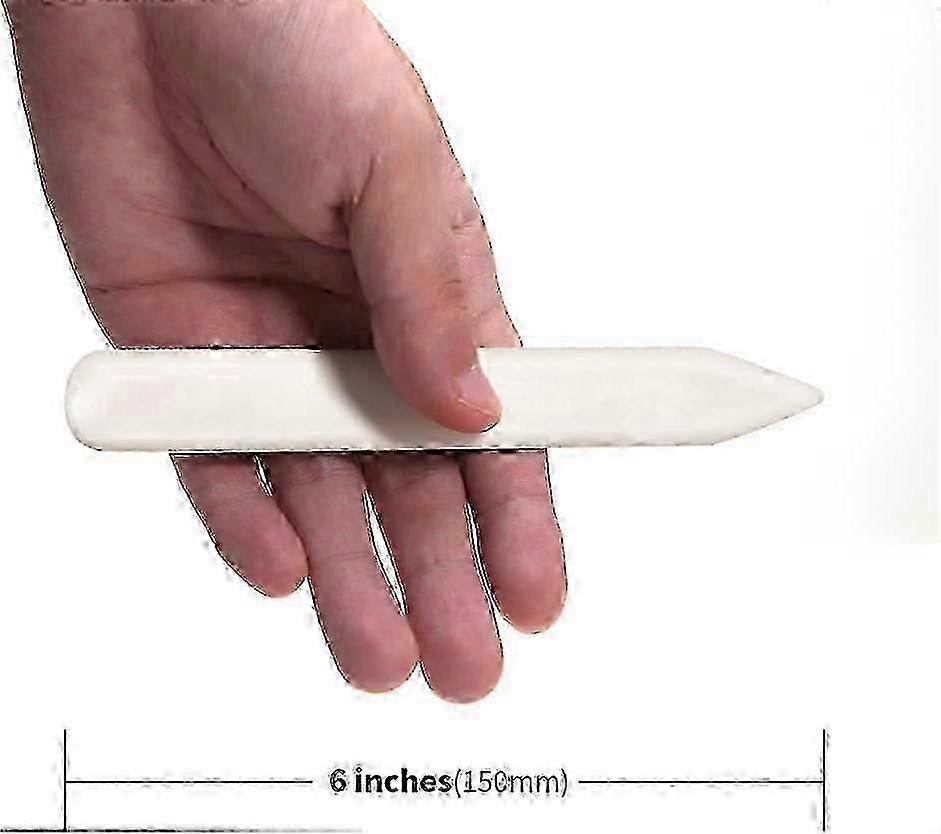 Outil de travail du cuir en os véritable, multi-usage pour la reliure et le scrapbooking, plioir en os véritable, sans danger pour toutes les surfaces.