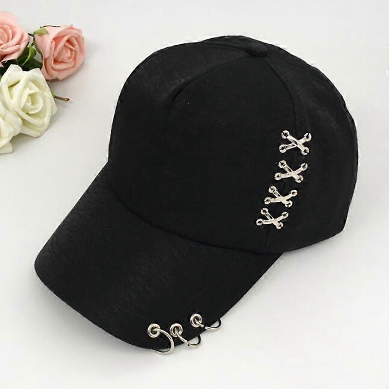 Kpop Hat  Piercing Ring Baseball Adjustable Cap Hip Hop Snapback Cap Fashion