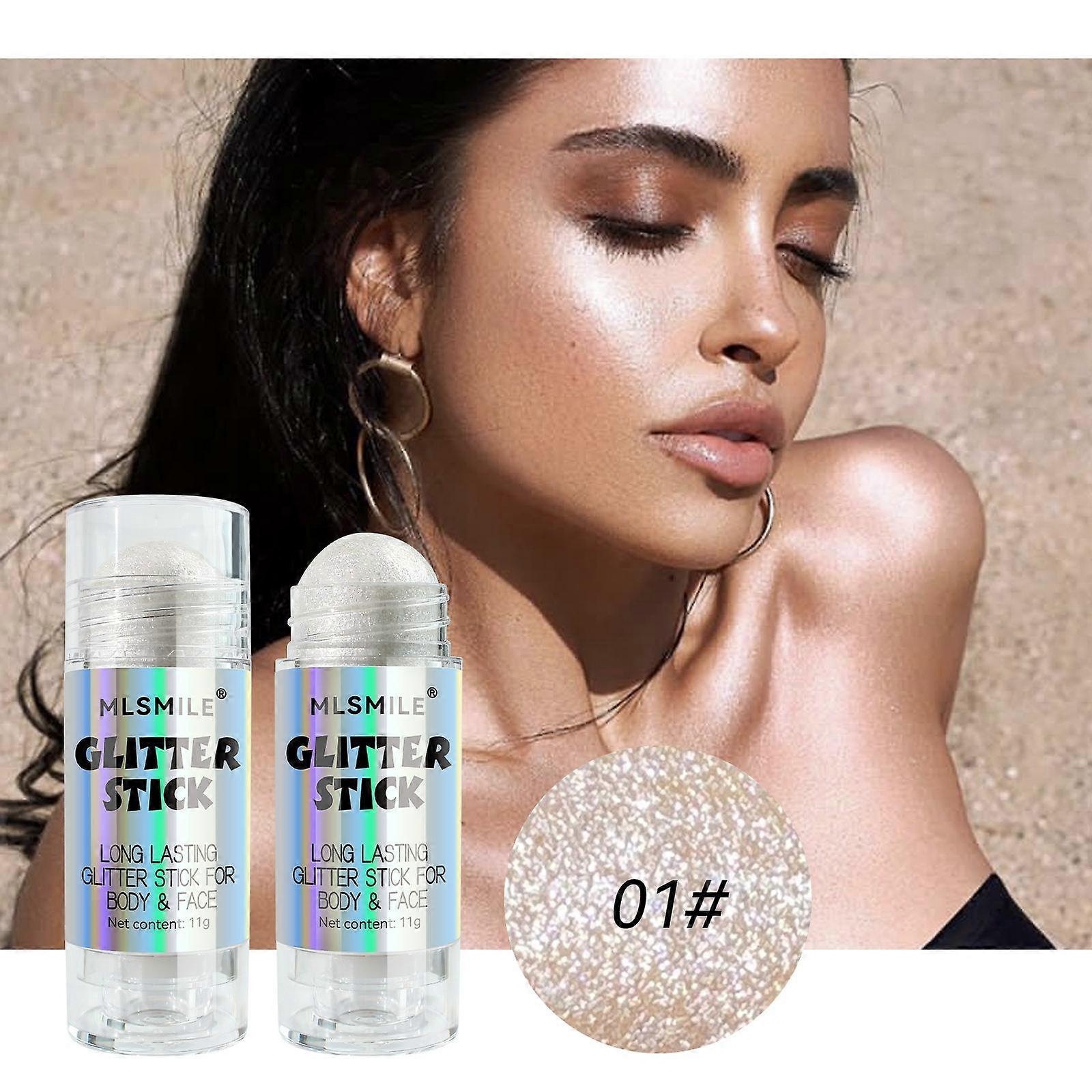 Diamond Sequins Highlighter Cream Pearlescent Fine Flash Face Natural 3D Contouring Face&body Brightening Highlighter Stick