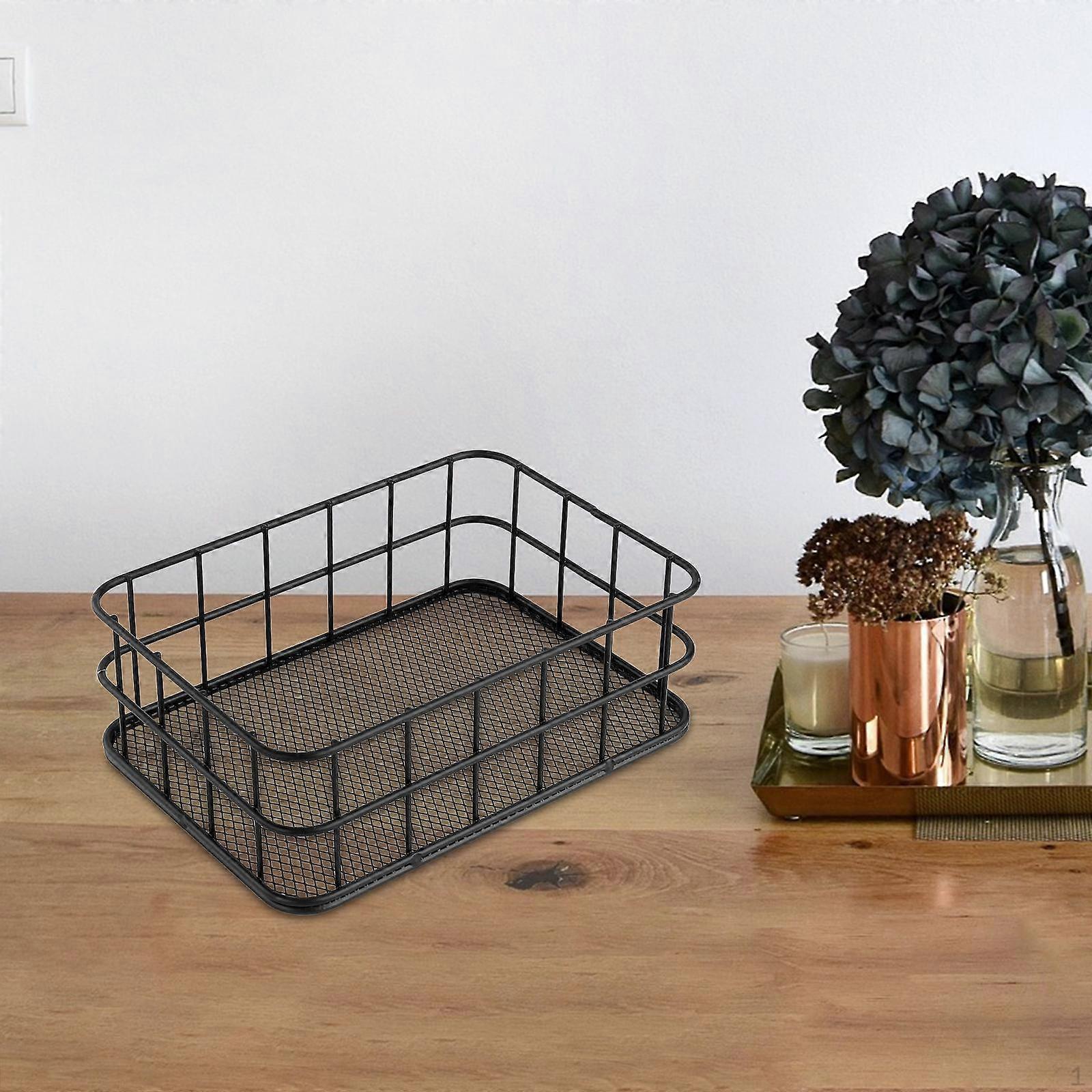 Metal Wire Basket for Storage, Large Rectangular Organizer Closets And Cabinets