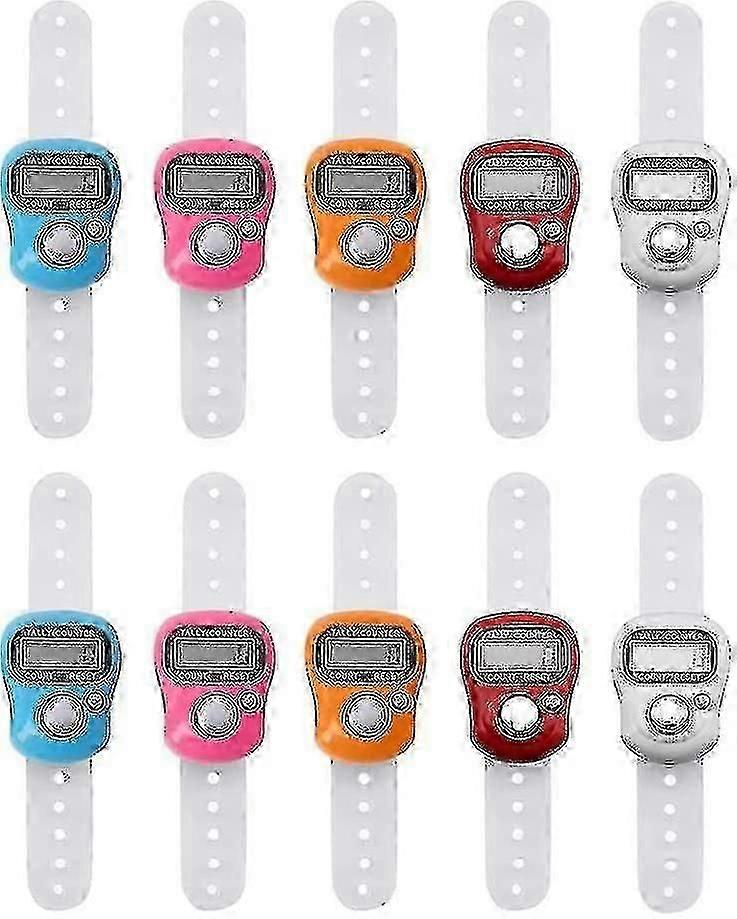 Finger Counter, 10pcs Hand Counter, Finger Counter, Electronic Counter Lap Counter, with LCD Display and Resettable, for Muslim Prayer Case [HS]