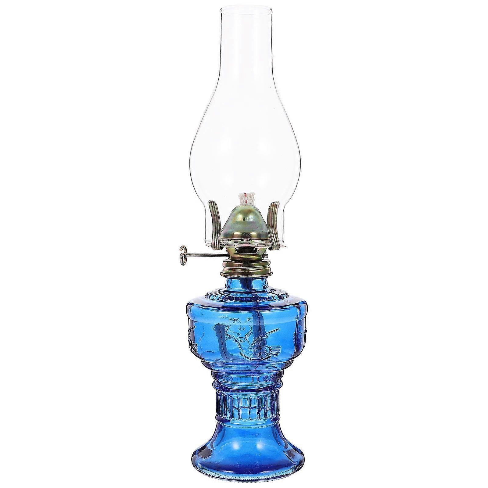 Retro Kerosene Glass Kerosene Lamp Vintage Oil Lantern Desktop Lighting Decoration