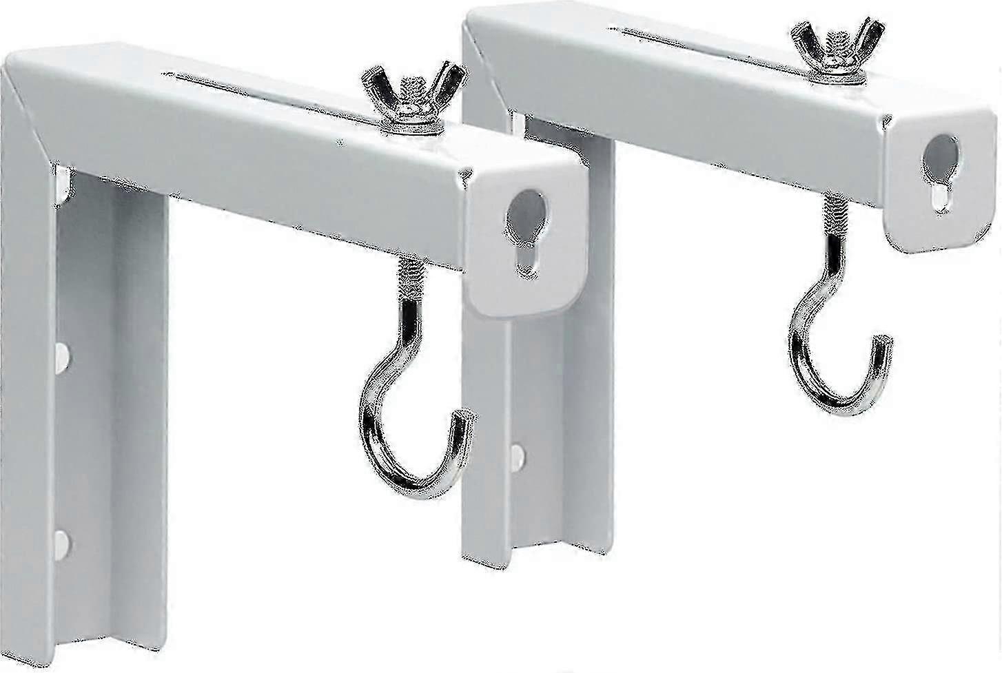 Universal Projector Screen L-bracket Wall Hanging, Adjustable Extension With Hook Manual, Wall Or Ceiling Mount - Includes Hooks And Hardware2pcs
