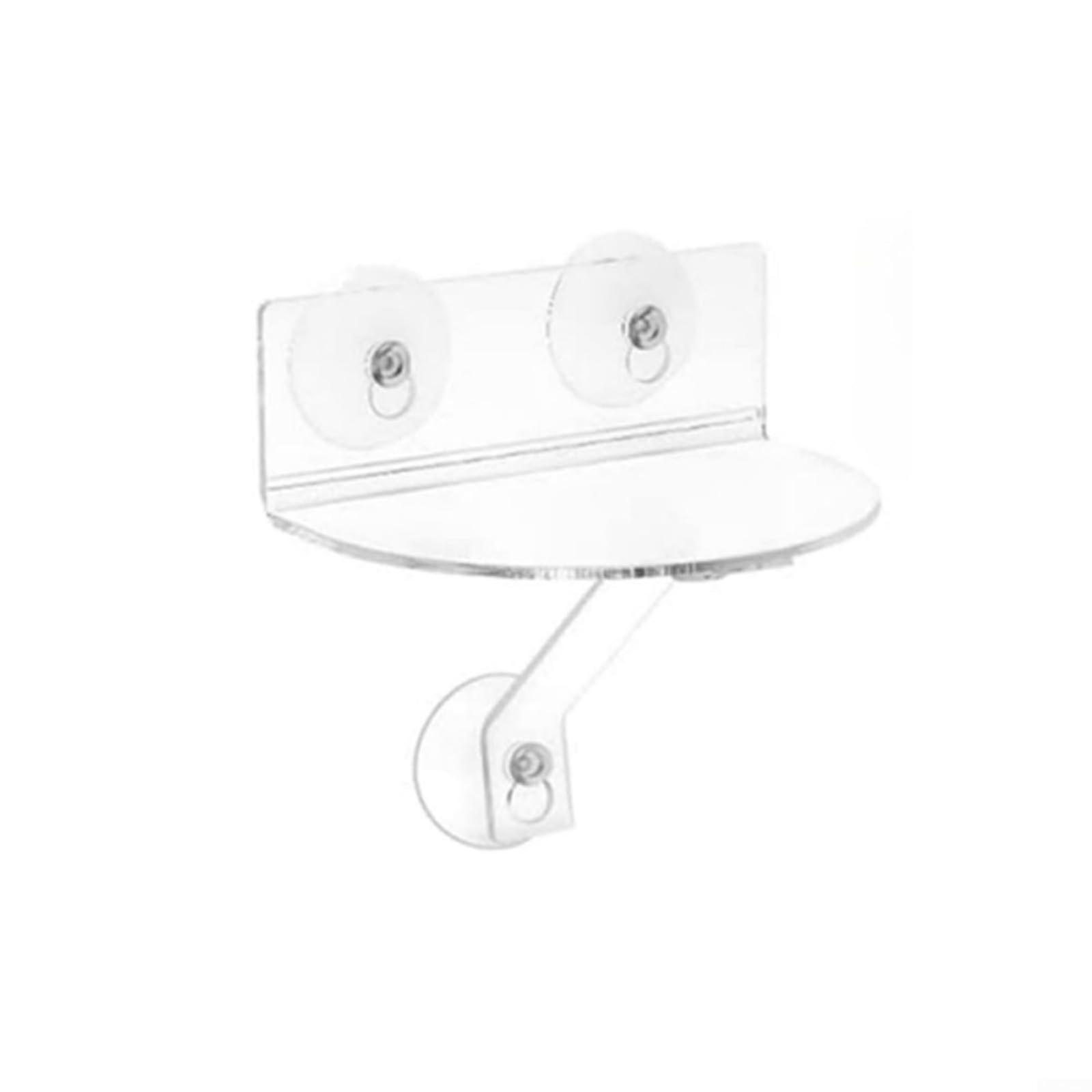 Acrylic Window Plant Shelf with Suction Cups and Brackets for Glass Surfaces, Holds Up to 2.5kg