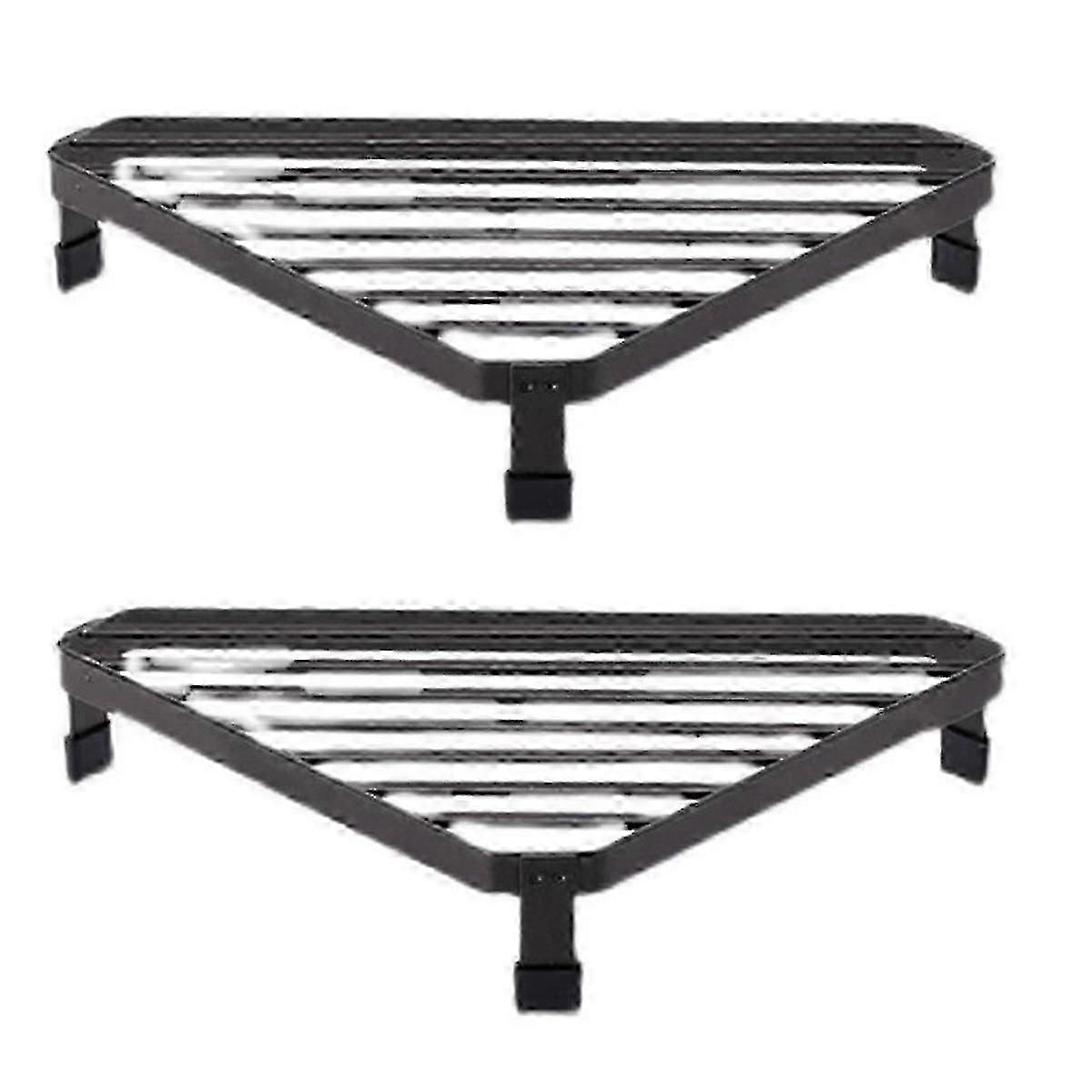 Furnace Angle Frame Wrought Iron Triangular Iron Frame Shelf Black