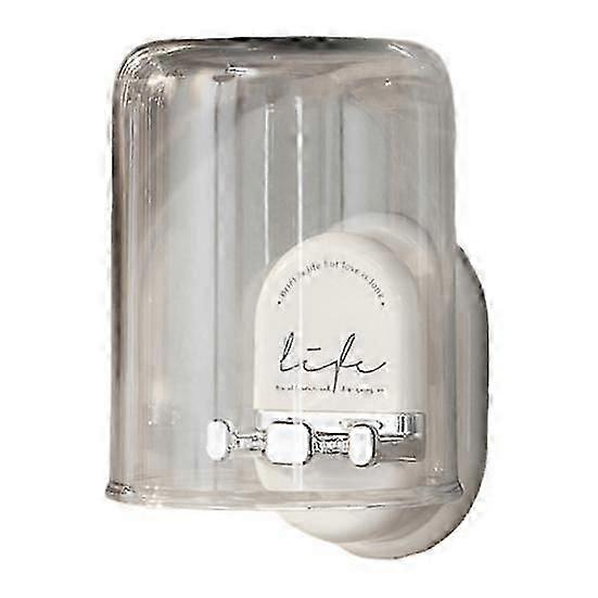 Toothbrush Rack Wall-Mounted Holder No-Punch Installation Double-Clip Design Efficient Drainage Versatile Toothbrush