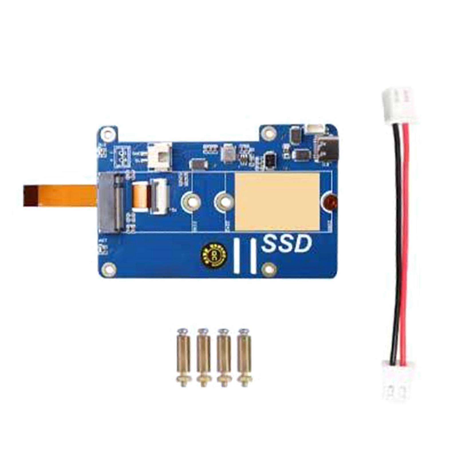 MPS2280P M.2 NVME SSD Expansion Board with PCIe Connection for RPi 5 Supports Multiple SSD 2280/2242/2230 Multicolor