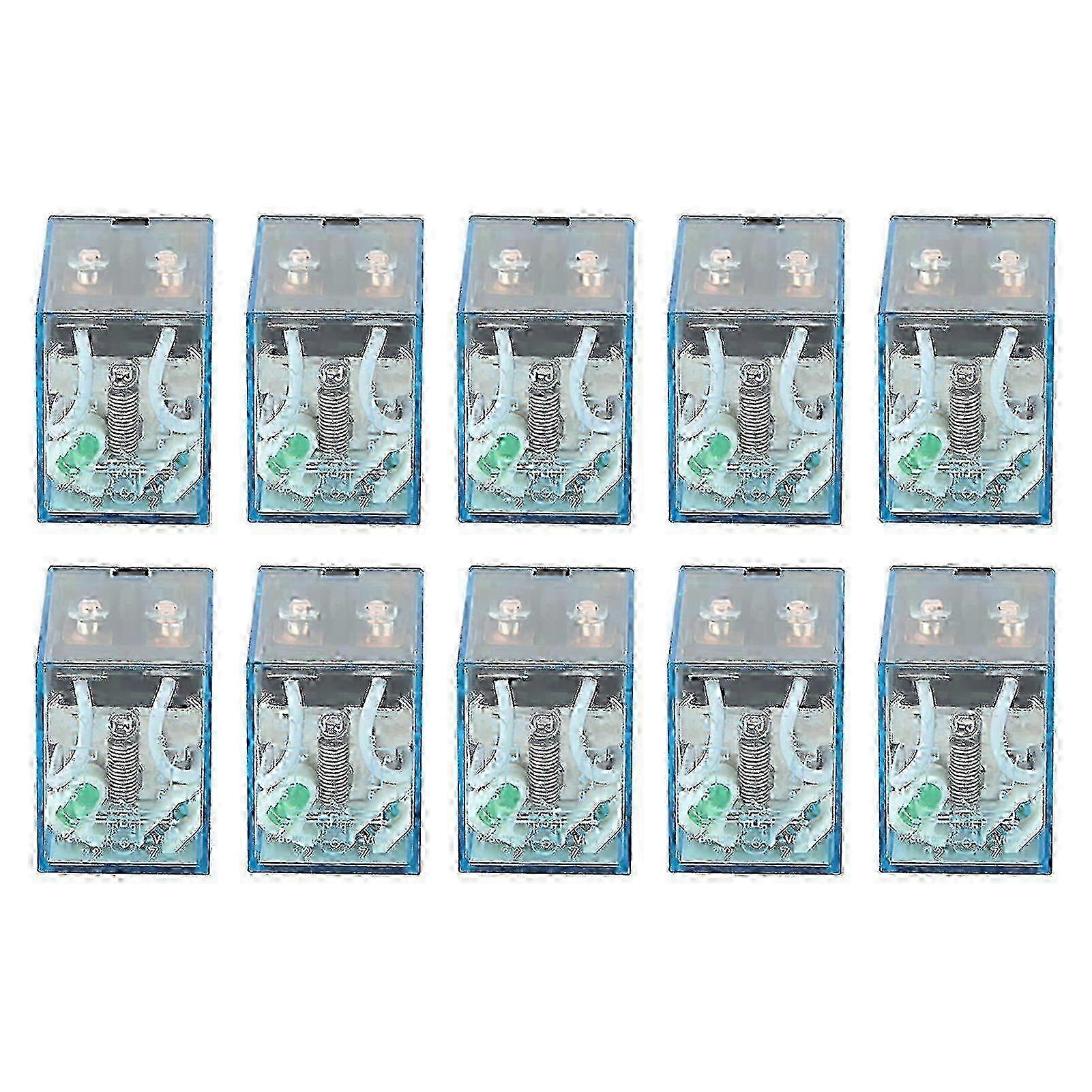 10pcs Ly2n-j 5a 8pin Dpdt Electromagnetic Coil Power Relay (24vdc) f54