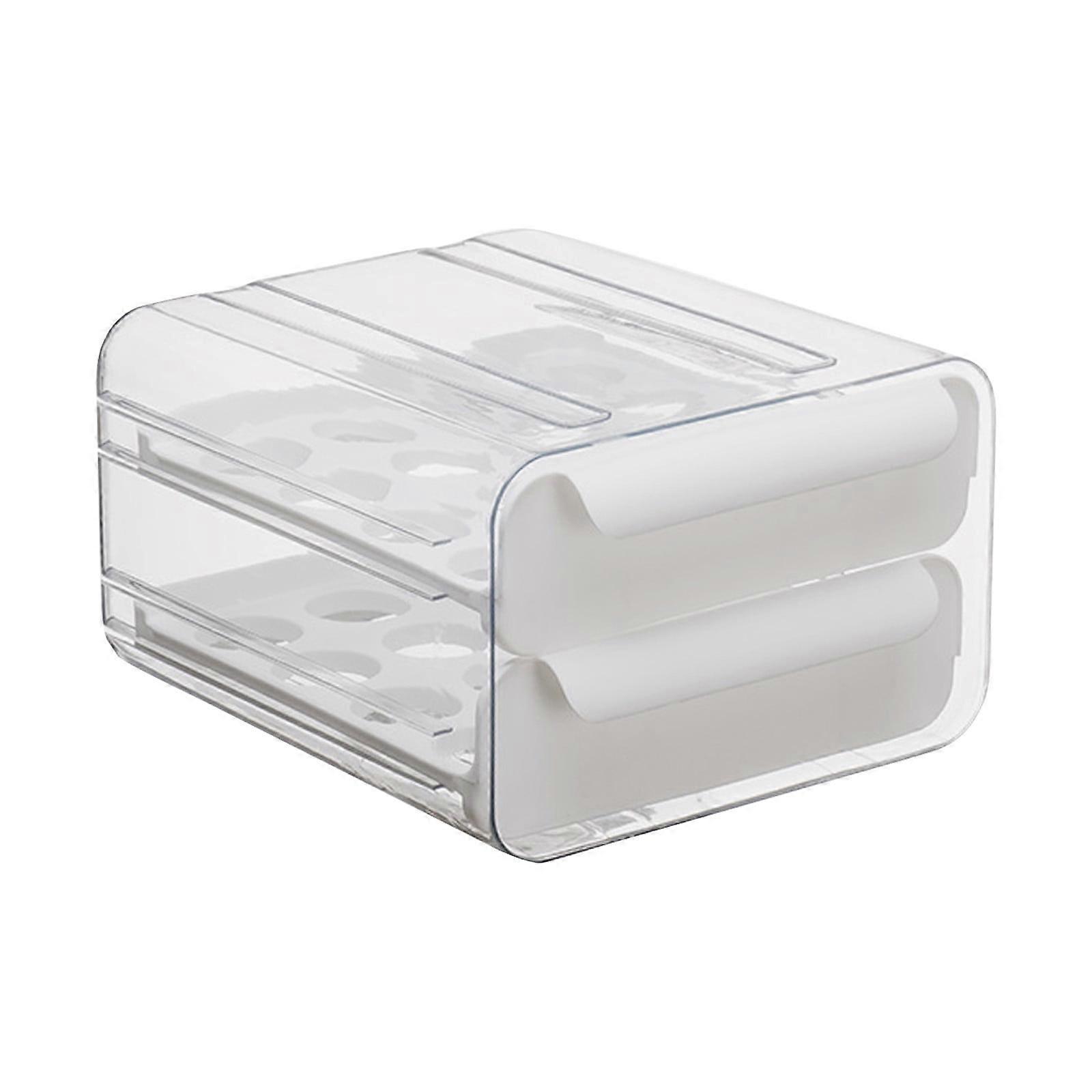 Storage & Organization Clearance! Stackable Plastic Fridge Organizer Bins with Lid & Handle, Clear Refrigerator Storage Holders