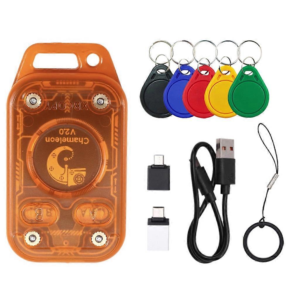 Chameleon V2.0 RFID Smart Chip Duplicator Chameleon Ultra Reader Emulator 125K 13.56Mhz NFC Card Decode+5XUID Keychain