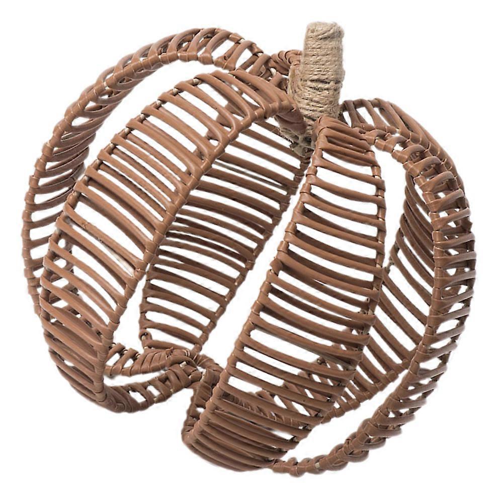 Pumpkin Ornament for Decoration Handwoven Model Light Brown