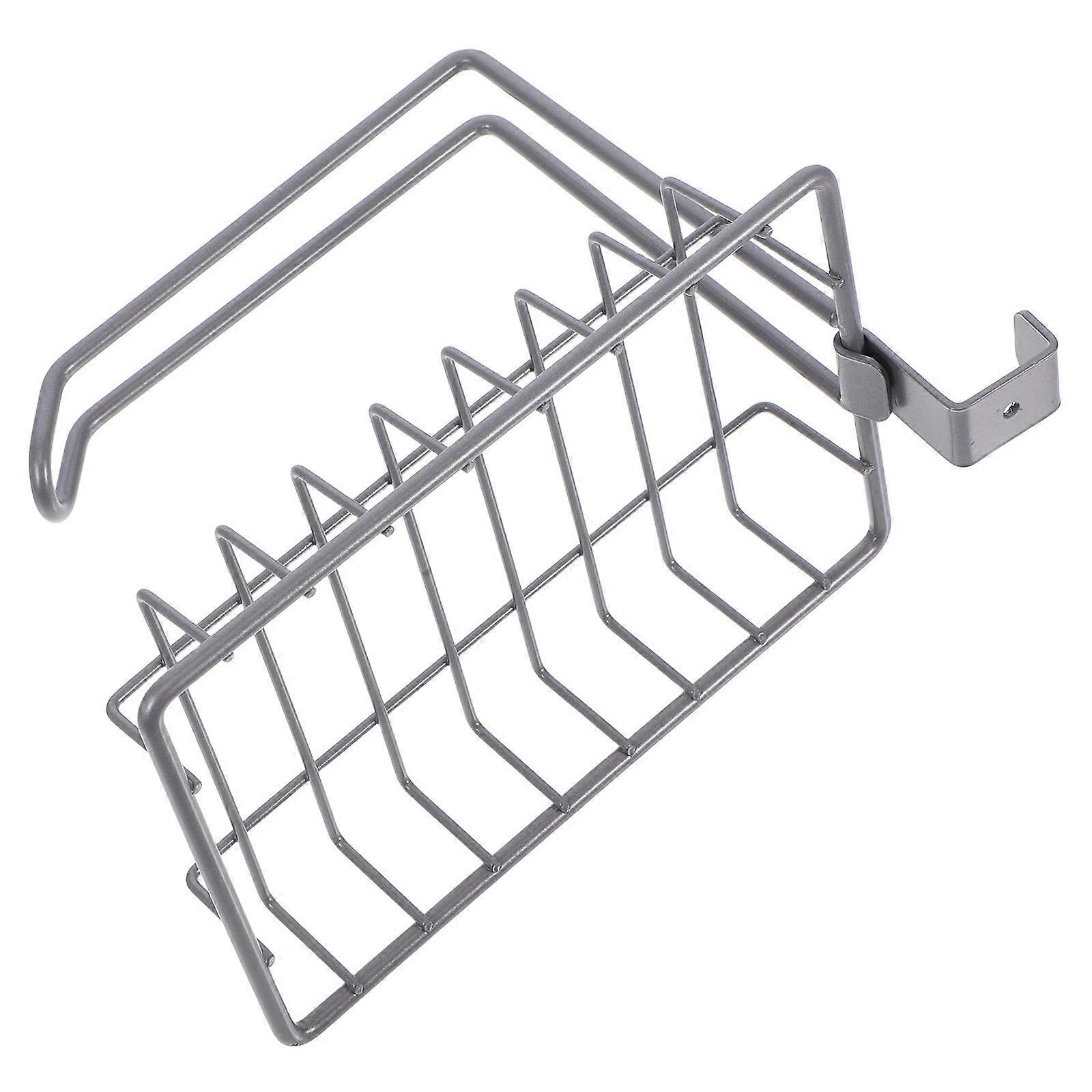 Grey Wall Mounted Tissue Holder for Kitchen and Bathroom with 1 Rack