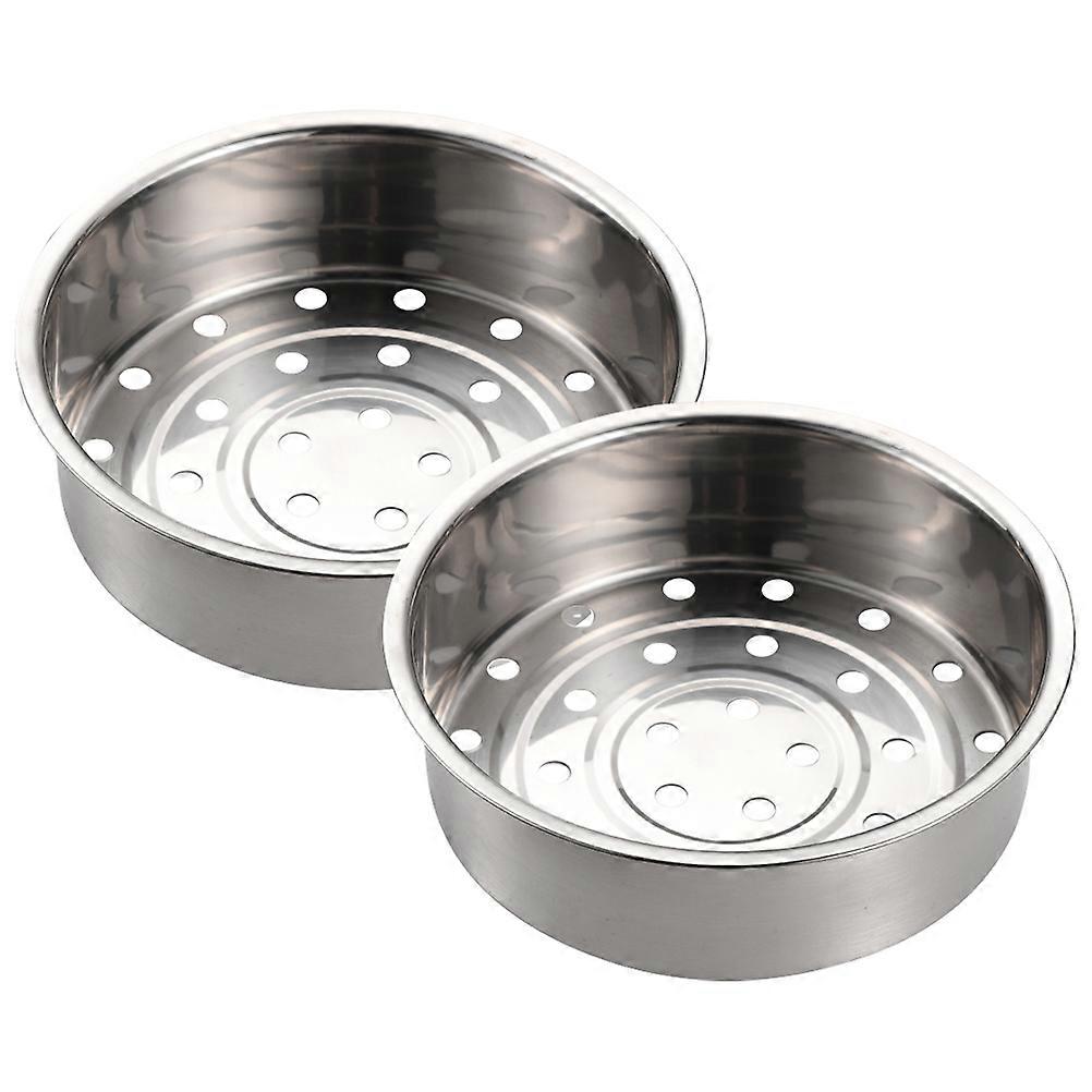 Steamer Basket Stainless Steel for Dumpling Steaming 2Pcs Replacement Insert