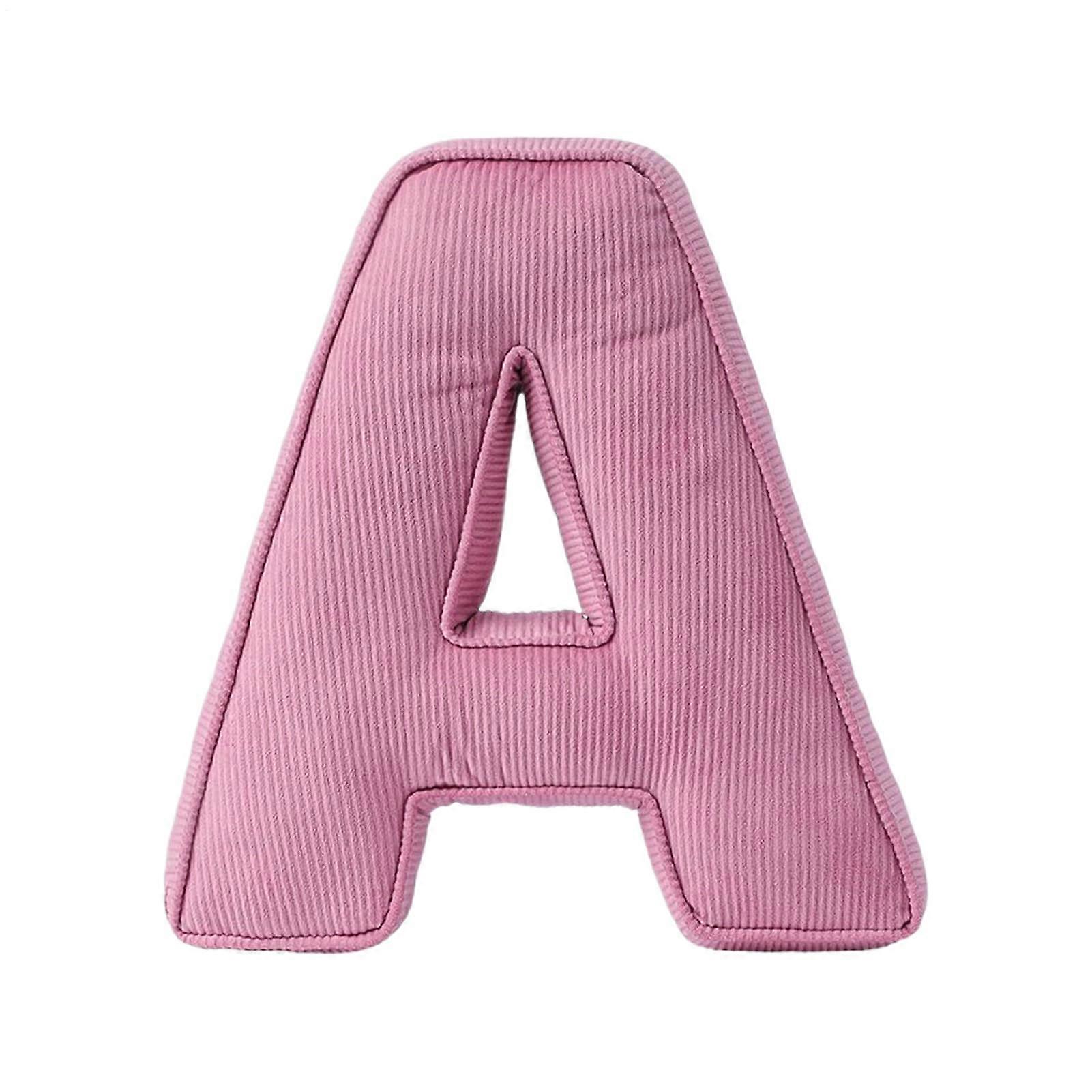 English Letter Pillow | Initial Letter Shape Plush Cushion | Soft Machine Washable Alphabet Pillow For Playroom