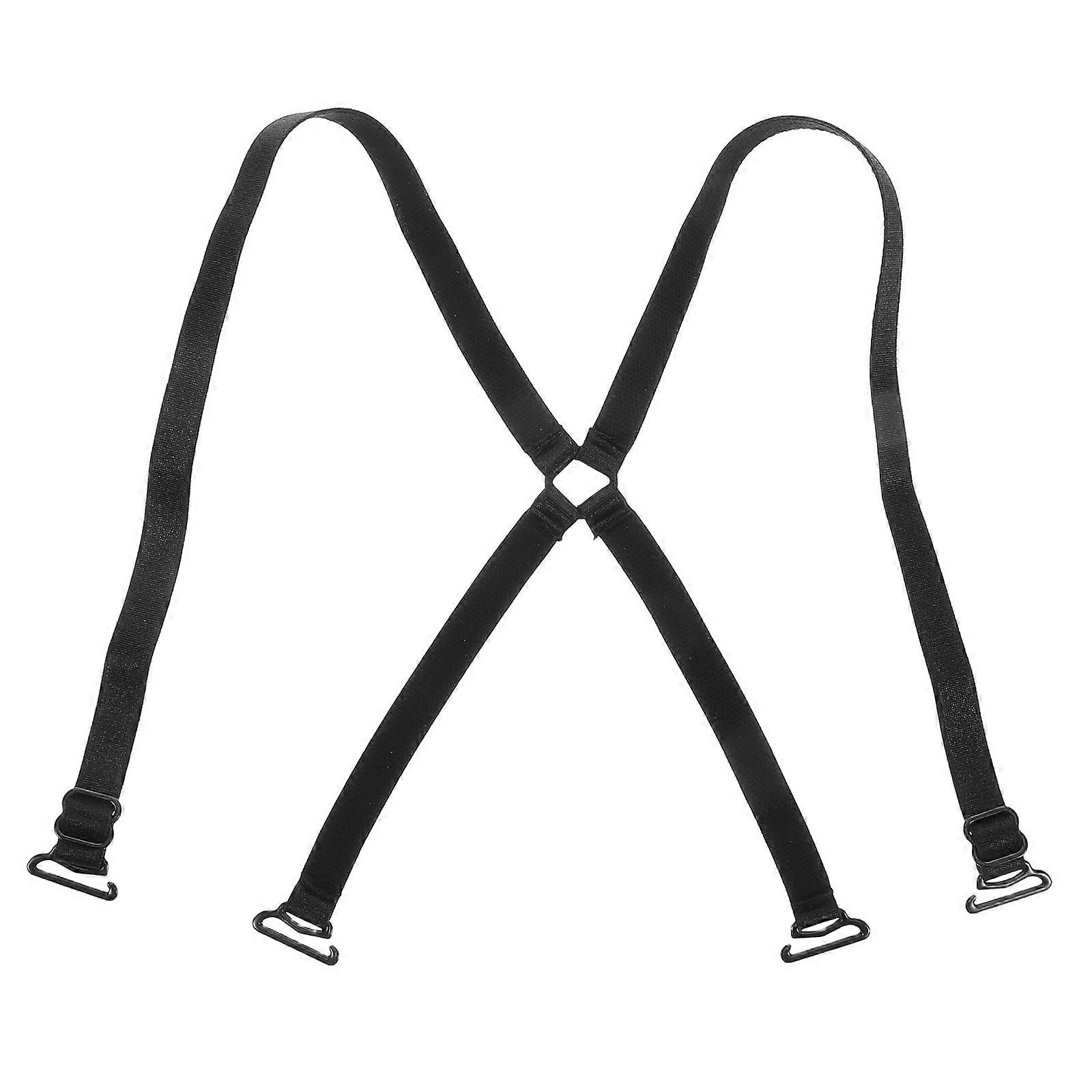 Bra Strap Adjustable Cross Back Black for Women Stretchable Bra Strap