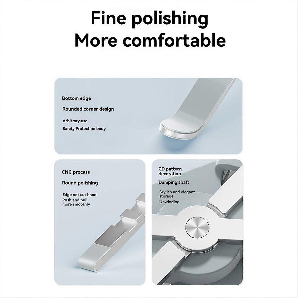 Foldable Laptop Stand with Cooling Fan, Cooler Pad B Silver