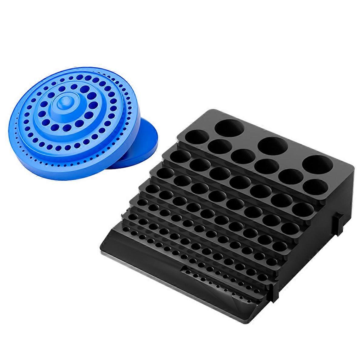 Mandrel Drill Bench Tool Holes Screwdriver Bit Holder Storage Case