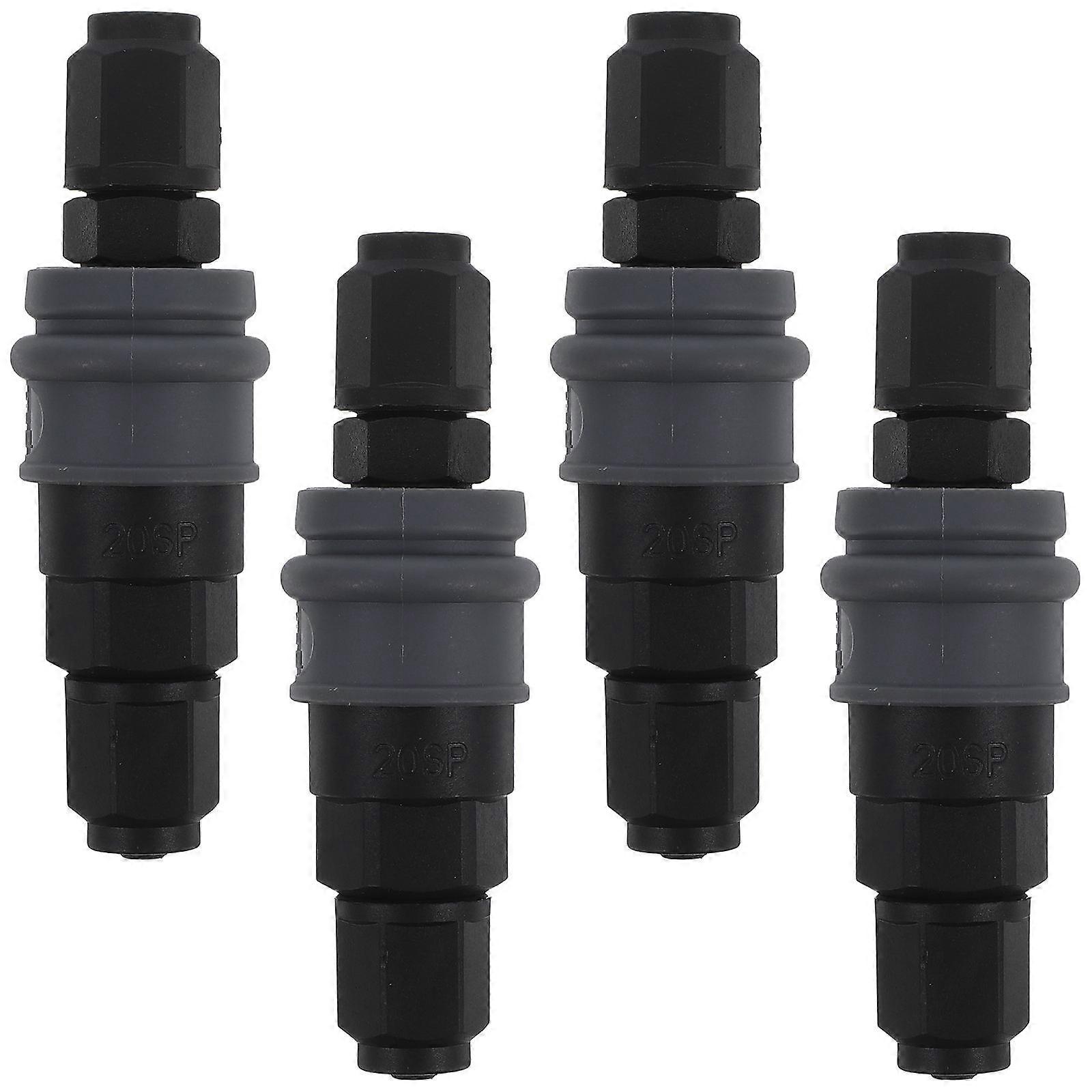 Black Plastic Steel Coupler for Pipe with 4Pairs Quick Connectors