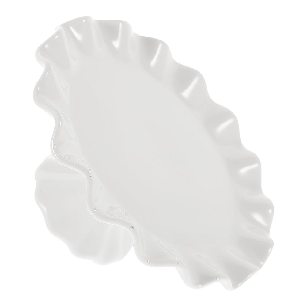 Ceramic Cake Stand with High-Foot for Fruit Serving White