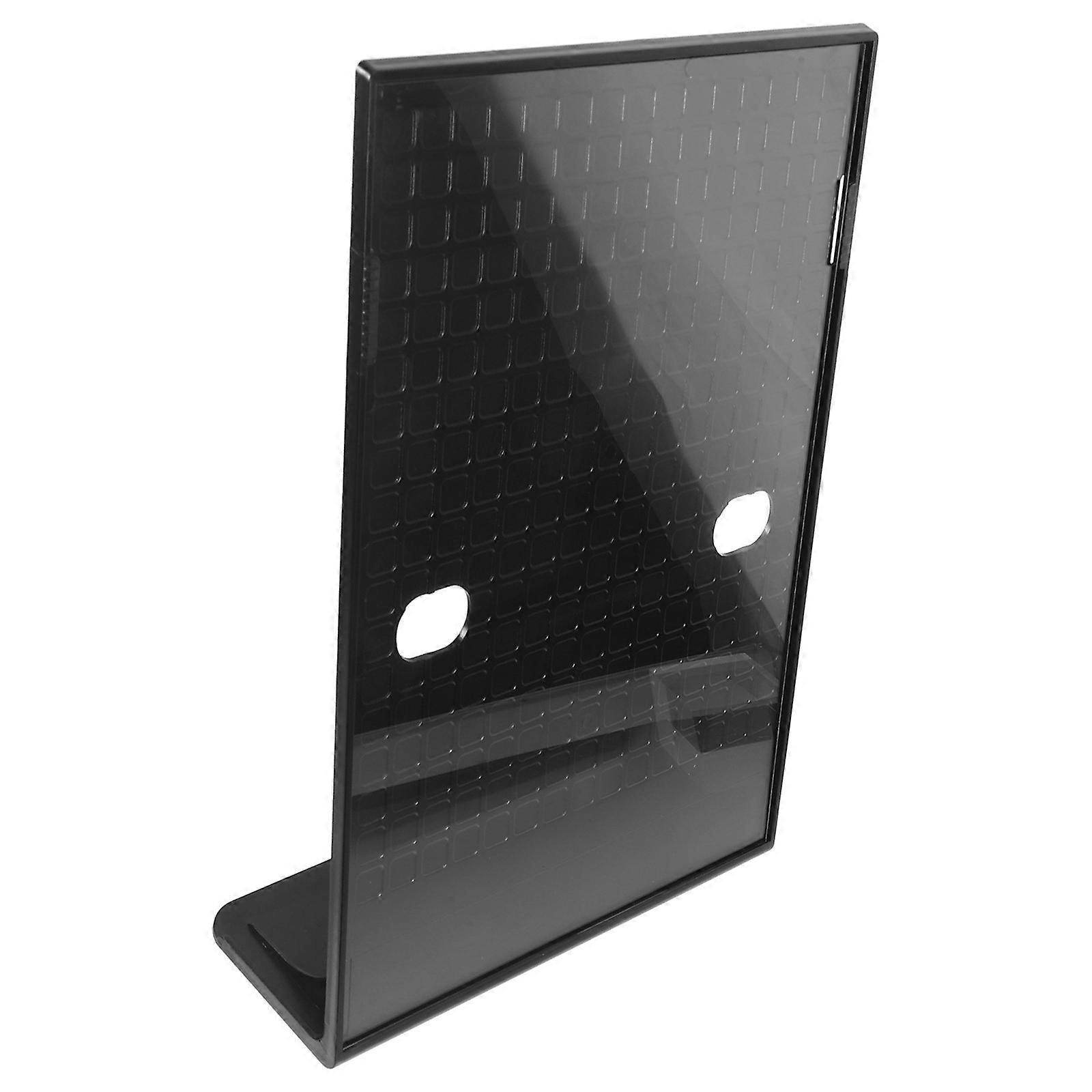 Desktop Menu Holder Document Brochure Display Clear Plastic L-Shaped Sleek 31.00X21.70X7.30CM Easy to Install 1Pack