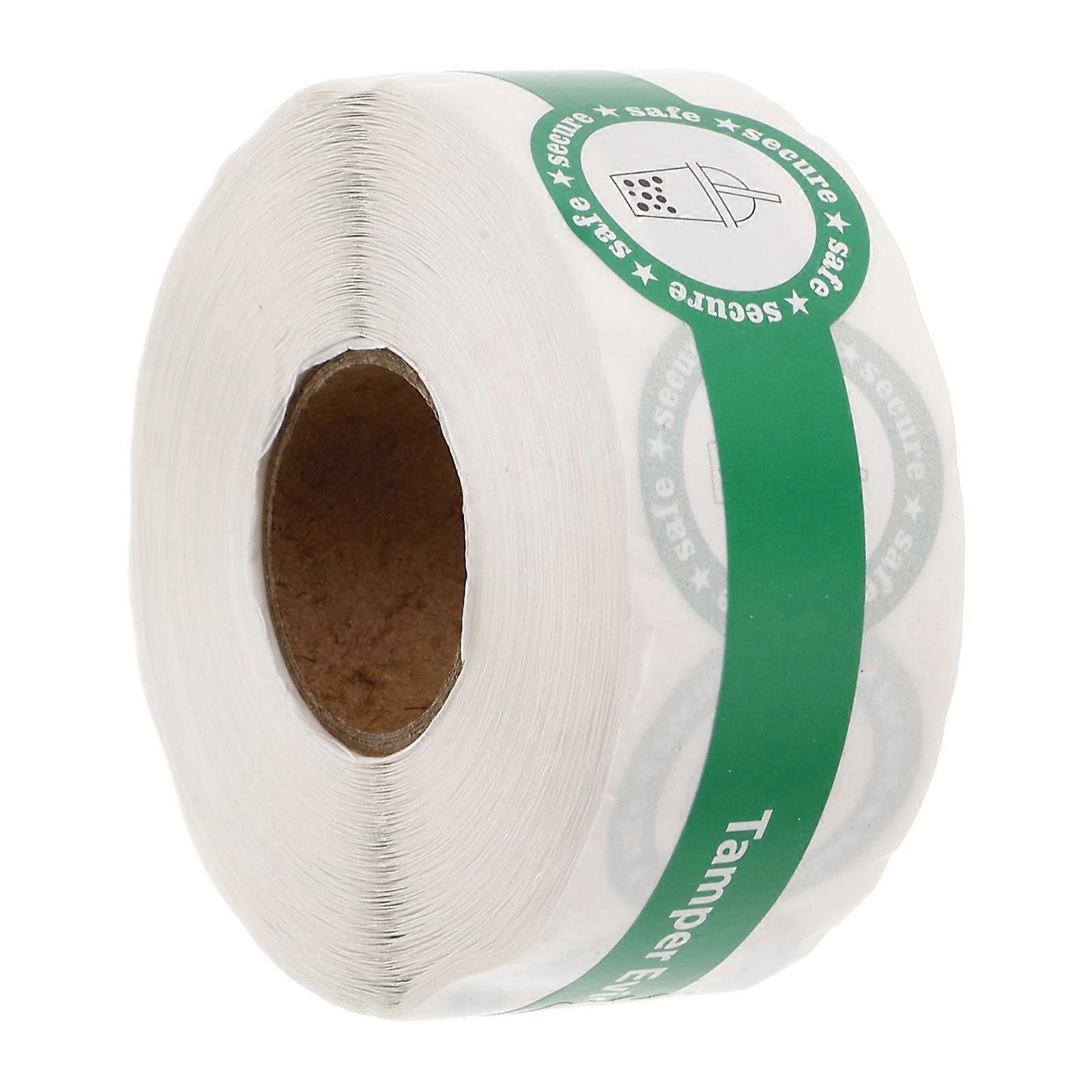 Green PVC Tamper Proof Stickers for Decoration Essential for Bakery and Multi Use 1 Roll