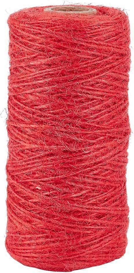 100M/328 Feet 1mm Red Macrame Cord Thin Hemp String Twine Natural Jute Hanging Handmade Garden Wrapping Packing Craft Thread Rope for Gardening Home G
