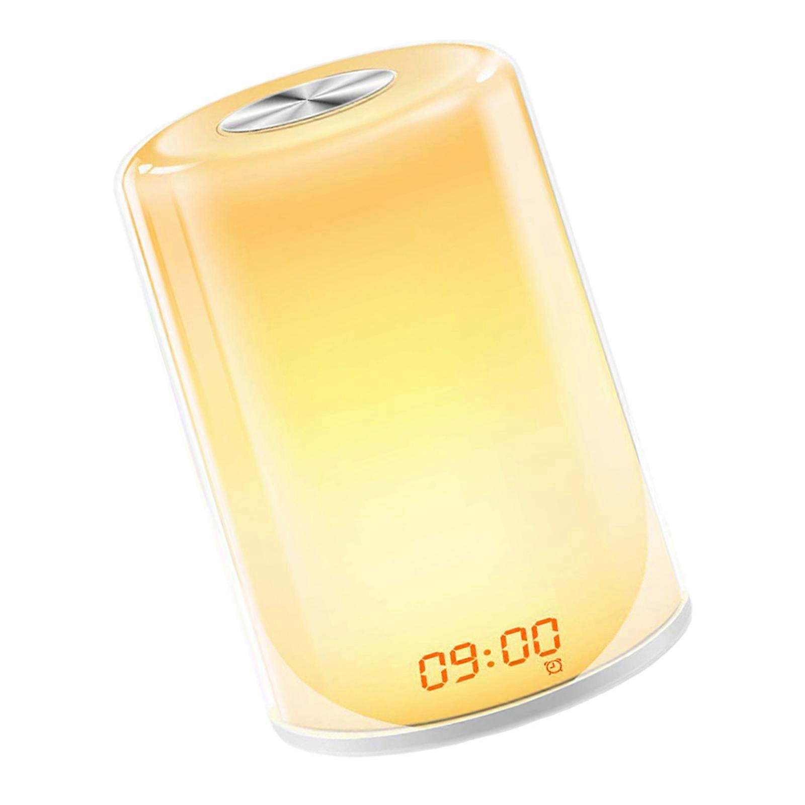 Interactive Color Changing Mood Lamp With Digital Alarm Clock Sunrises Simulation Natural Sounds Touch Control Nightlight Multicolor