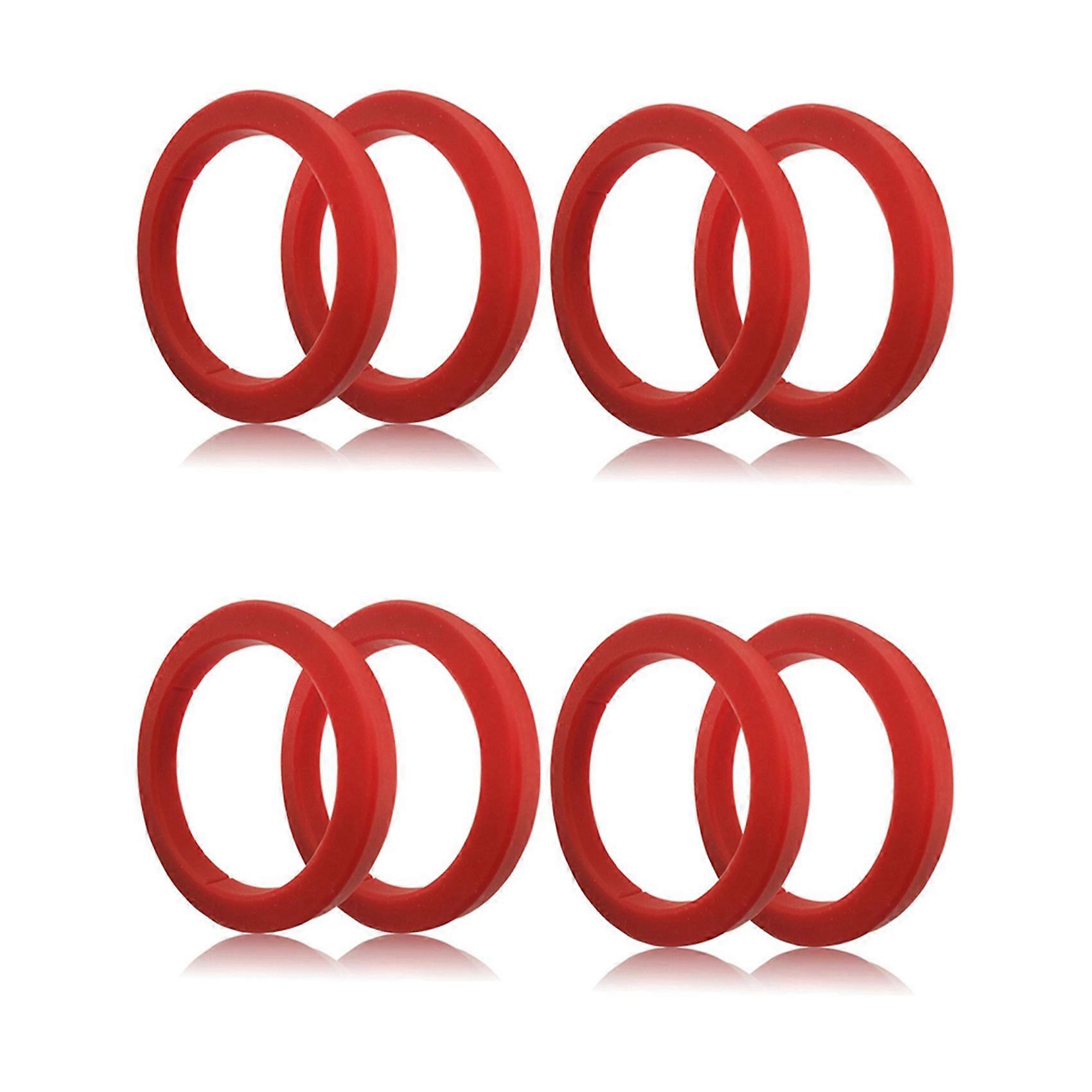 8Pcs Grouphead Gasket 8mm for E61 Espresso Coffee Machine - Red Silicone Ring Compatible for EXPOBAR E61/KEES/WEGA