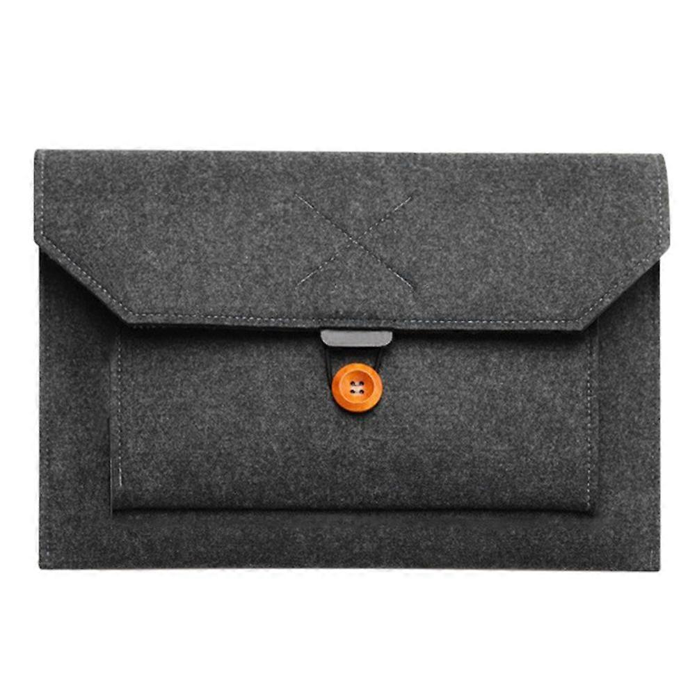 Preto Laptop Pouch Portable Felt Laptop Tablet Bag Computer Pouch (15 polegadas)