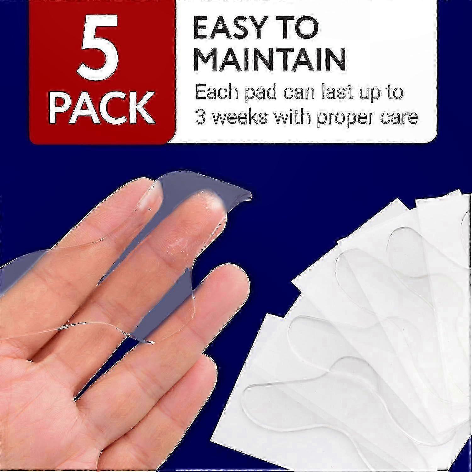 5-Pack Adjustable CPAP Mask Nose Protectors, Soft Gel Pads for Comfortable Fit, Customizable Size