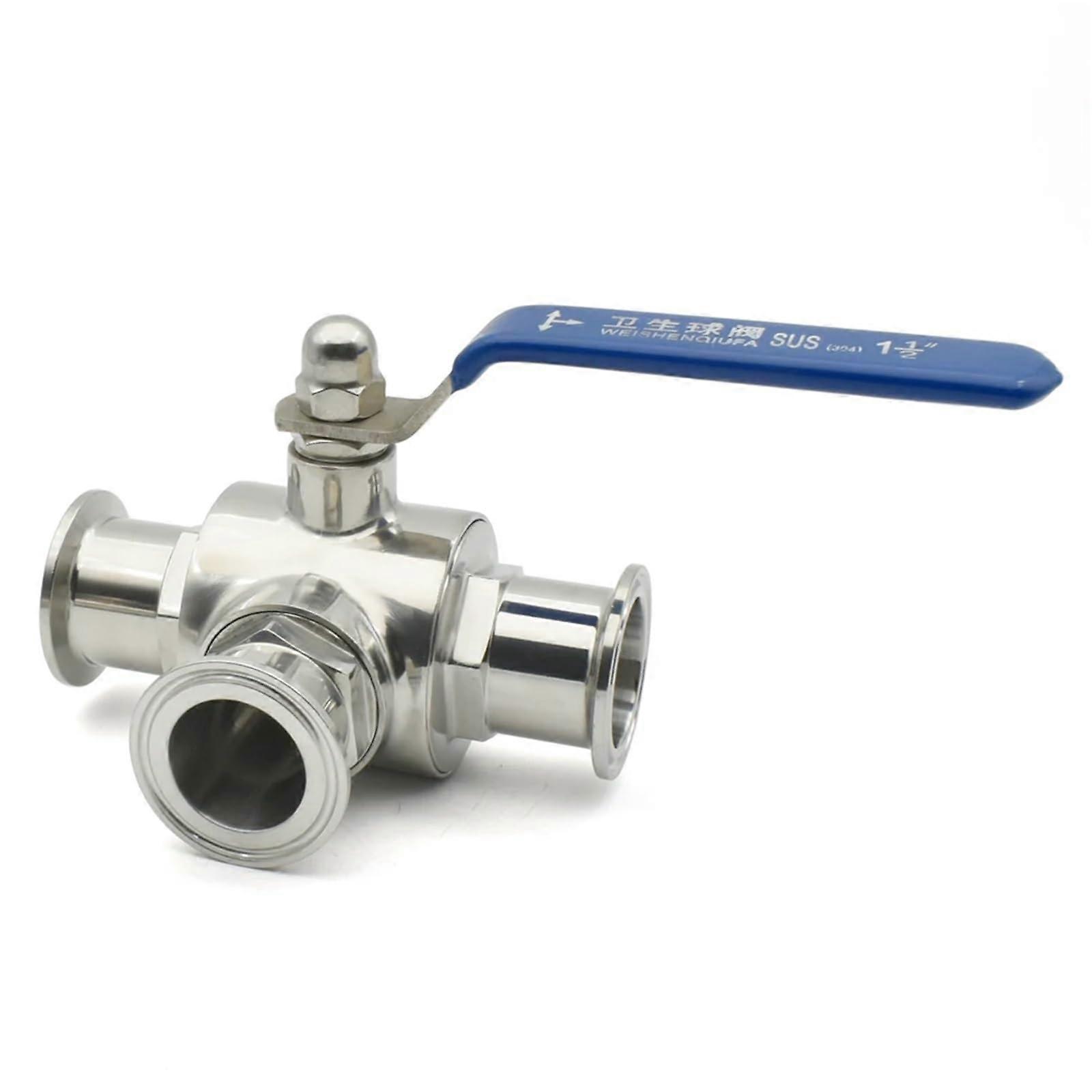 Sanitary Three Way Ball Valve SS304/316L, T/L Port Tri Clamp, CorrosionResistant MultiFlow Control