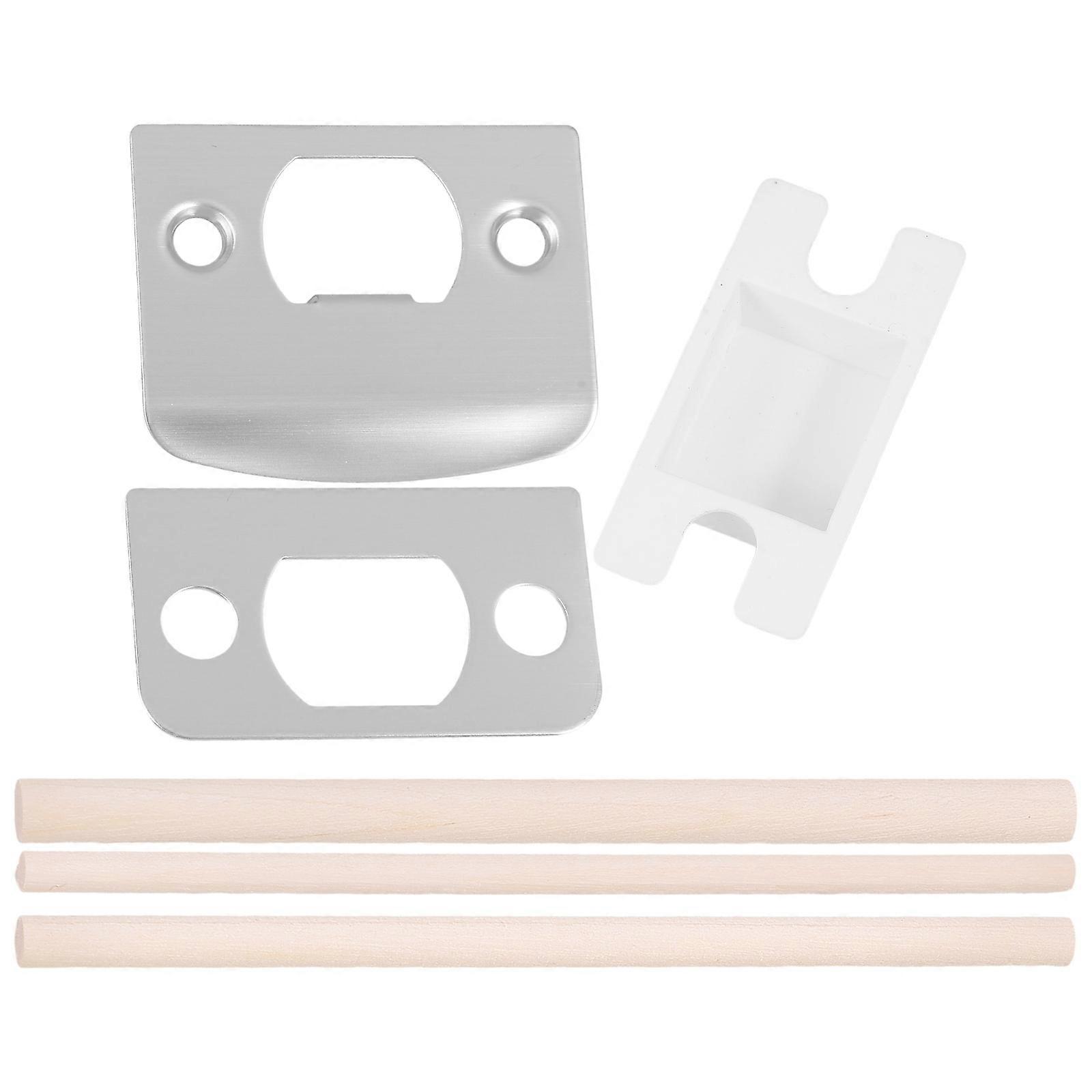 Silver Door Strike Plate Deadbolt Reinforcement Plate for 1Set