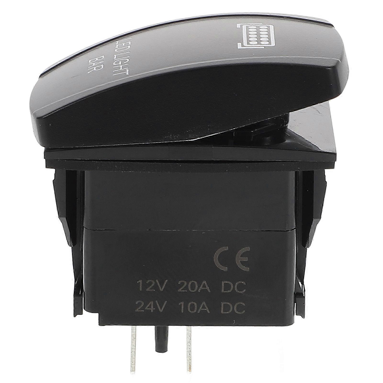 Switch LED Light Bar Switch for Vehicle Modification Black Plastic