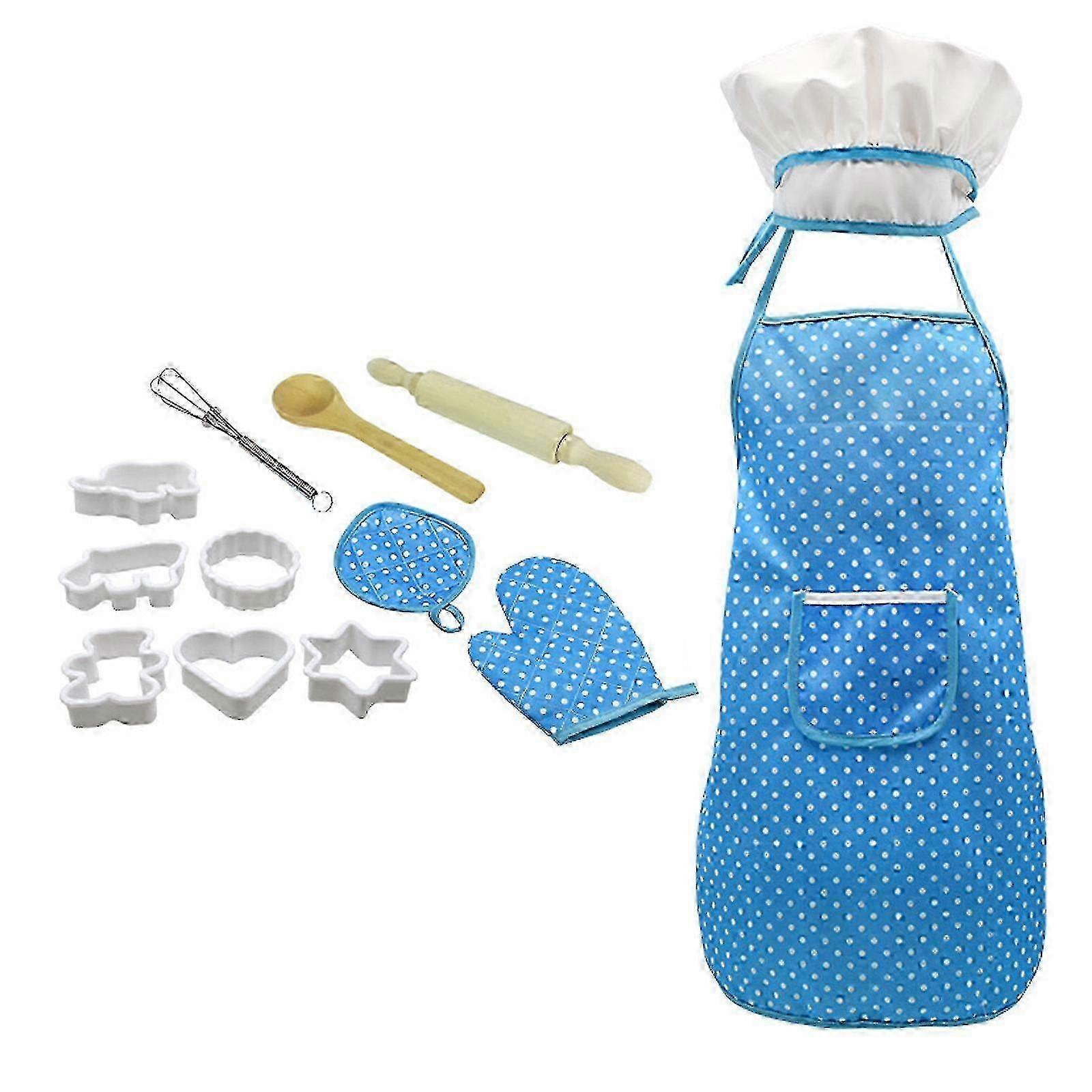 Complete Kids Cooking and Baking Set Pcs Includes Apron LA1280
