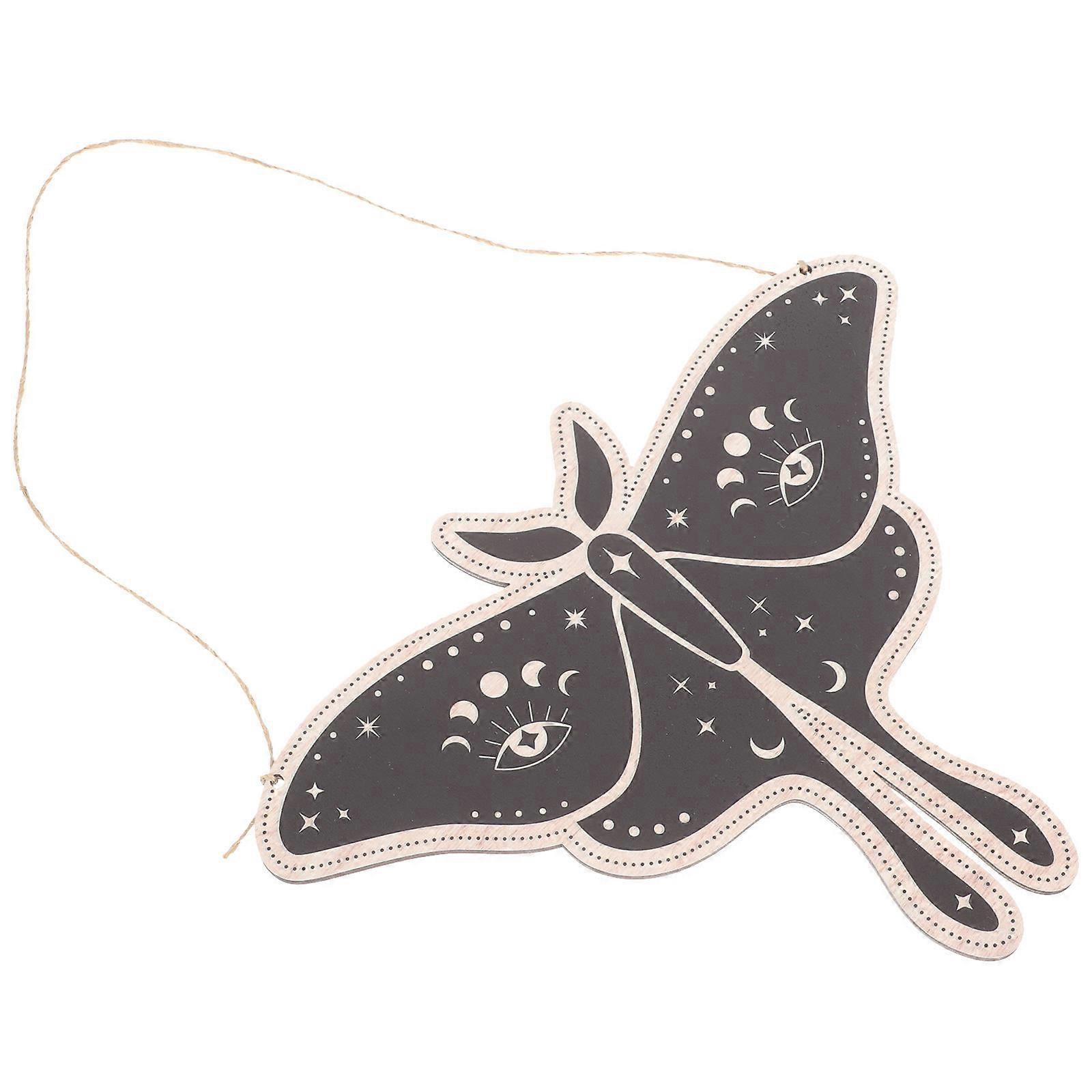 Moth Shape Wall Hanging Decoration Dining Room Decor Wood Material Creative Look 1Set